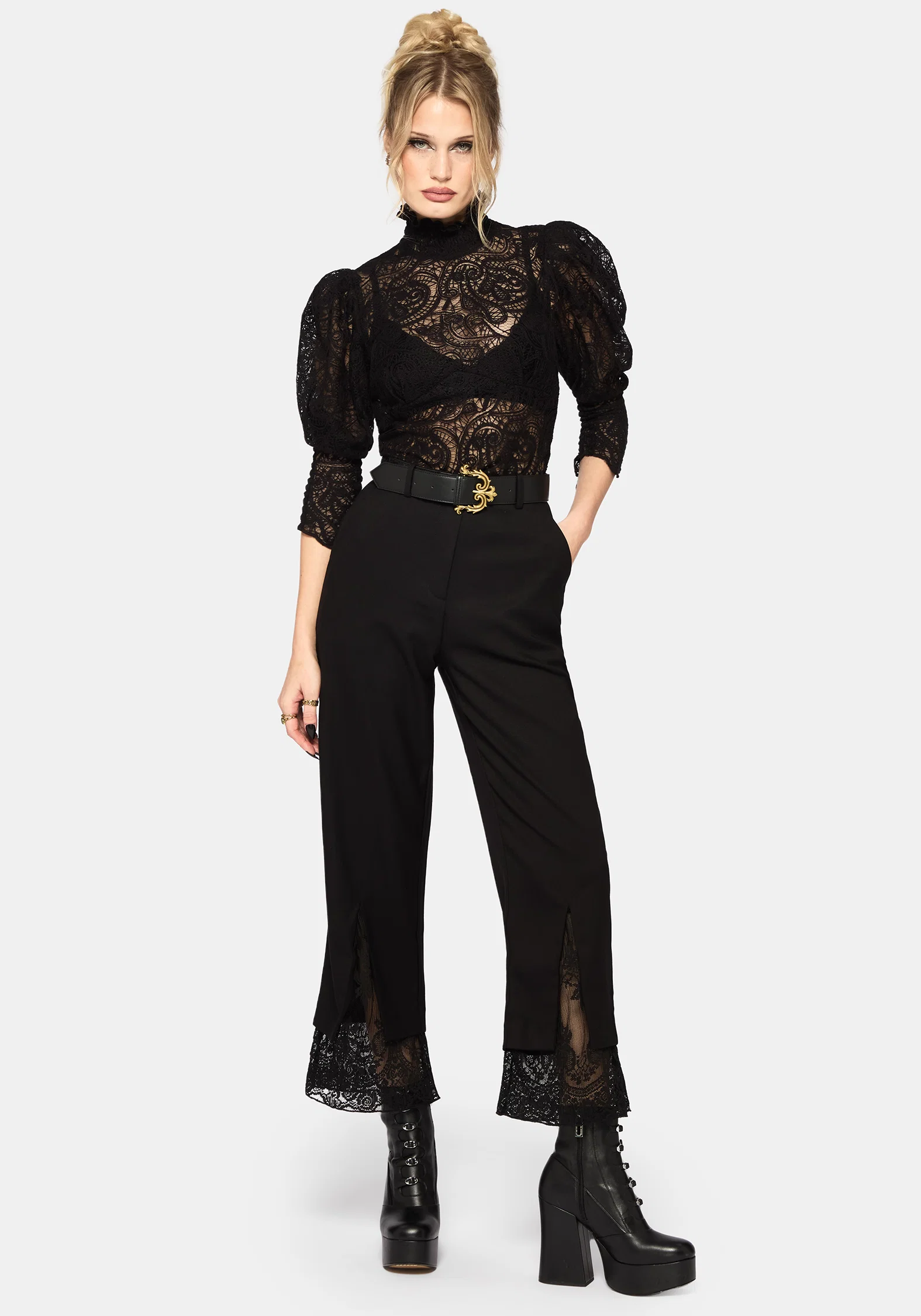 Fleur de Lis Buckle Belt - Image 7