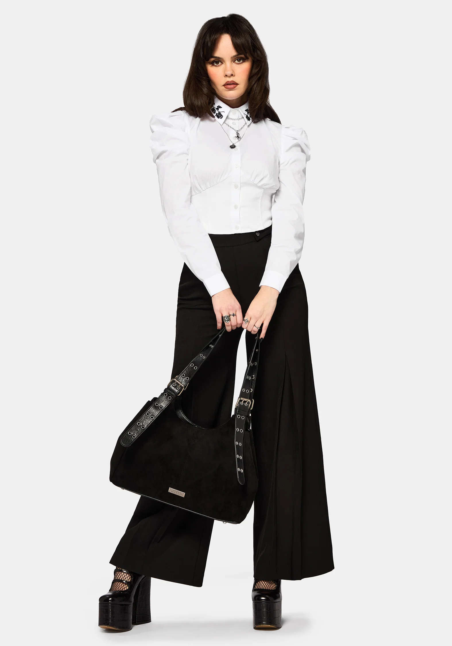 Fleux Embroidered Corset Detail Shirt - Image 5
