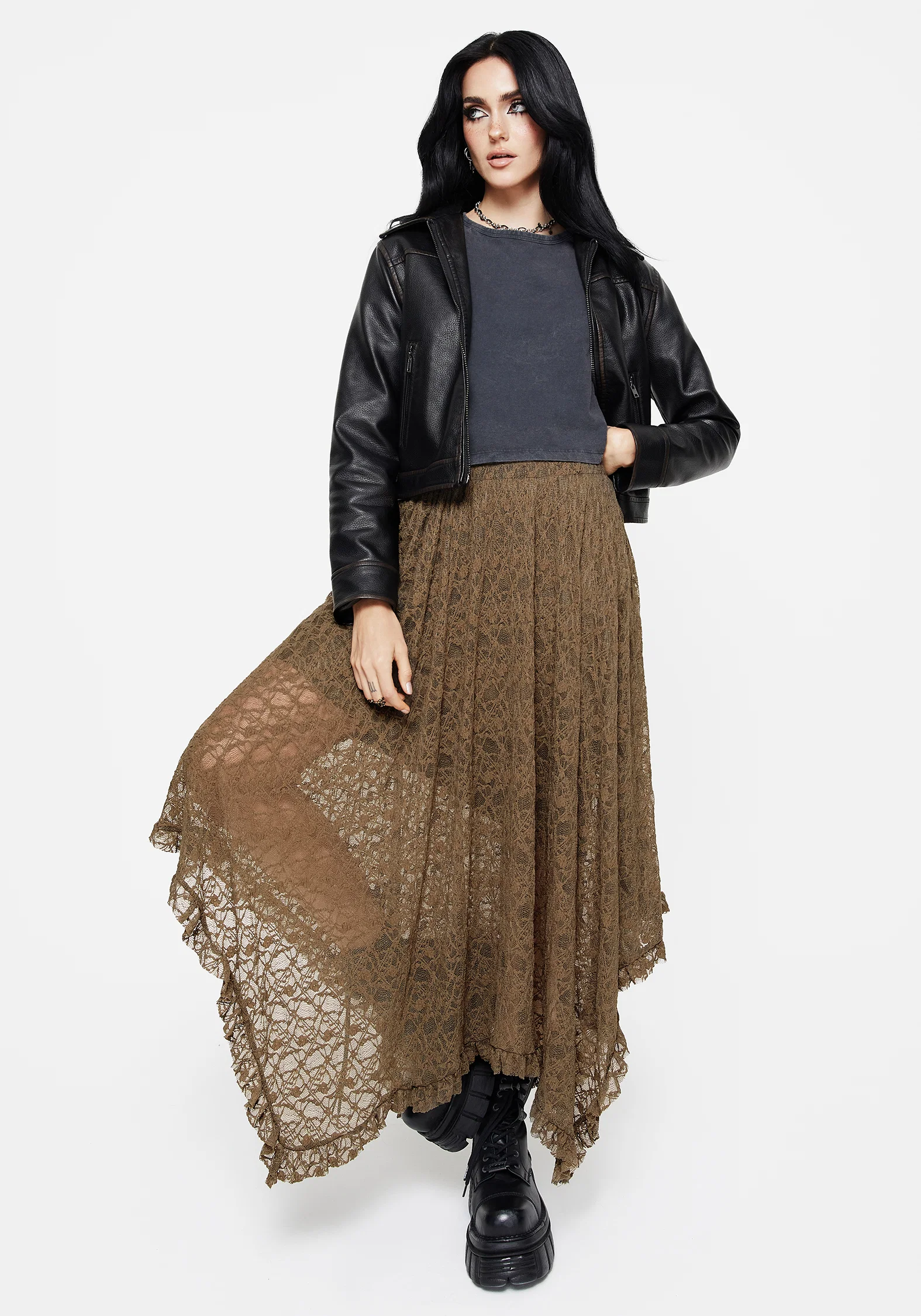 Foxglove Cotton Embroidered Boxy Crop Tee - Image 7