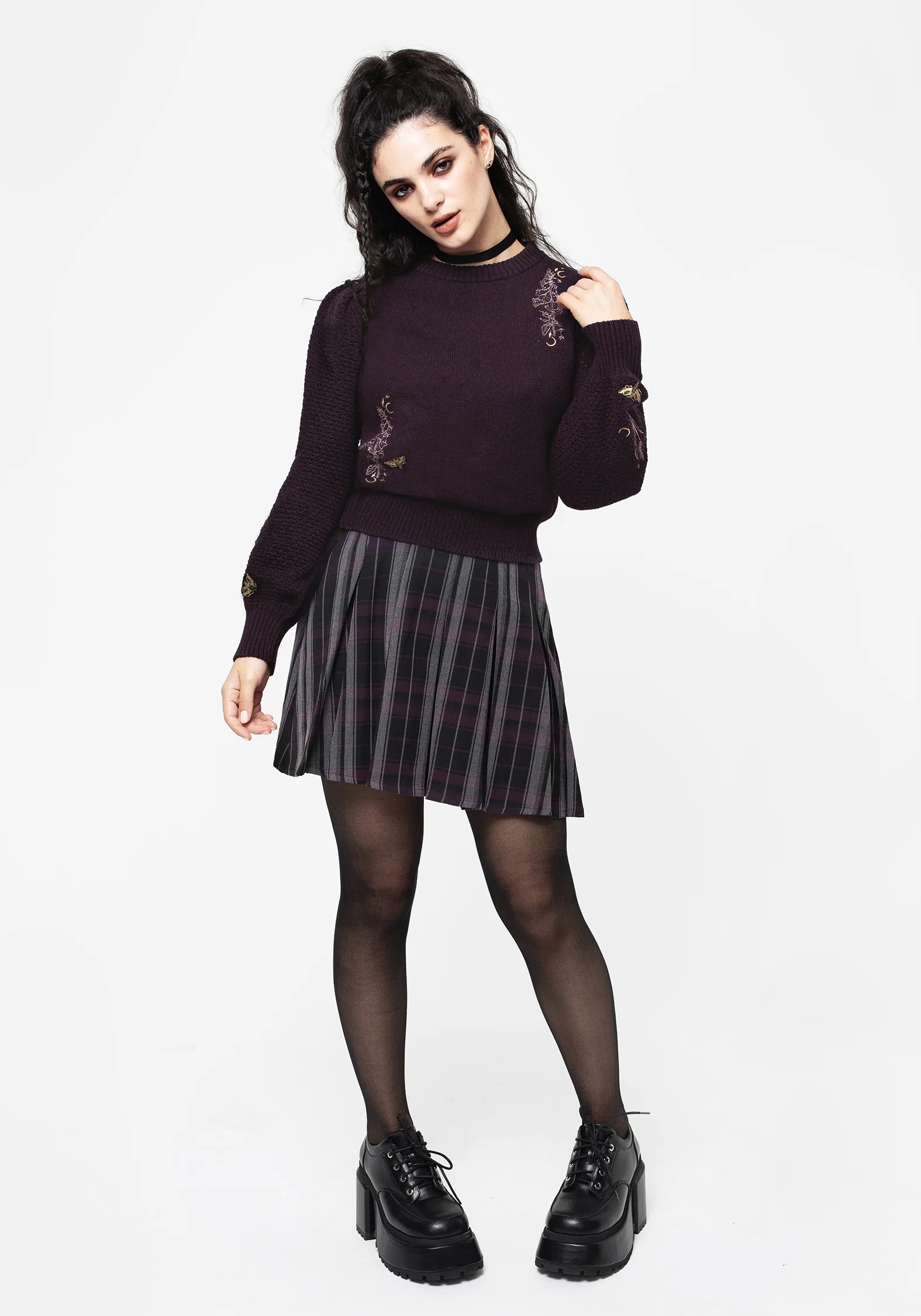 Foxglove Embroidered Knit Jumper - Image 4