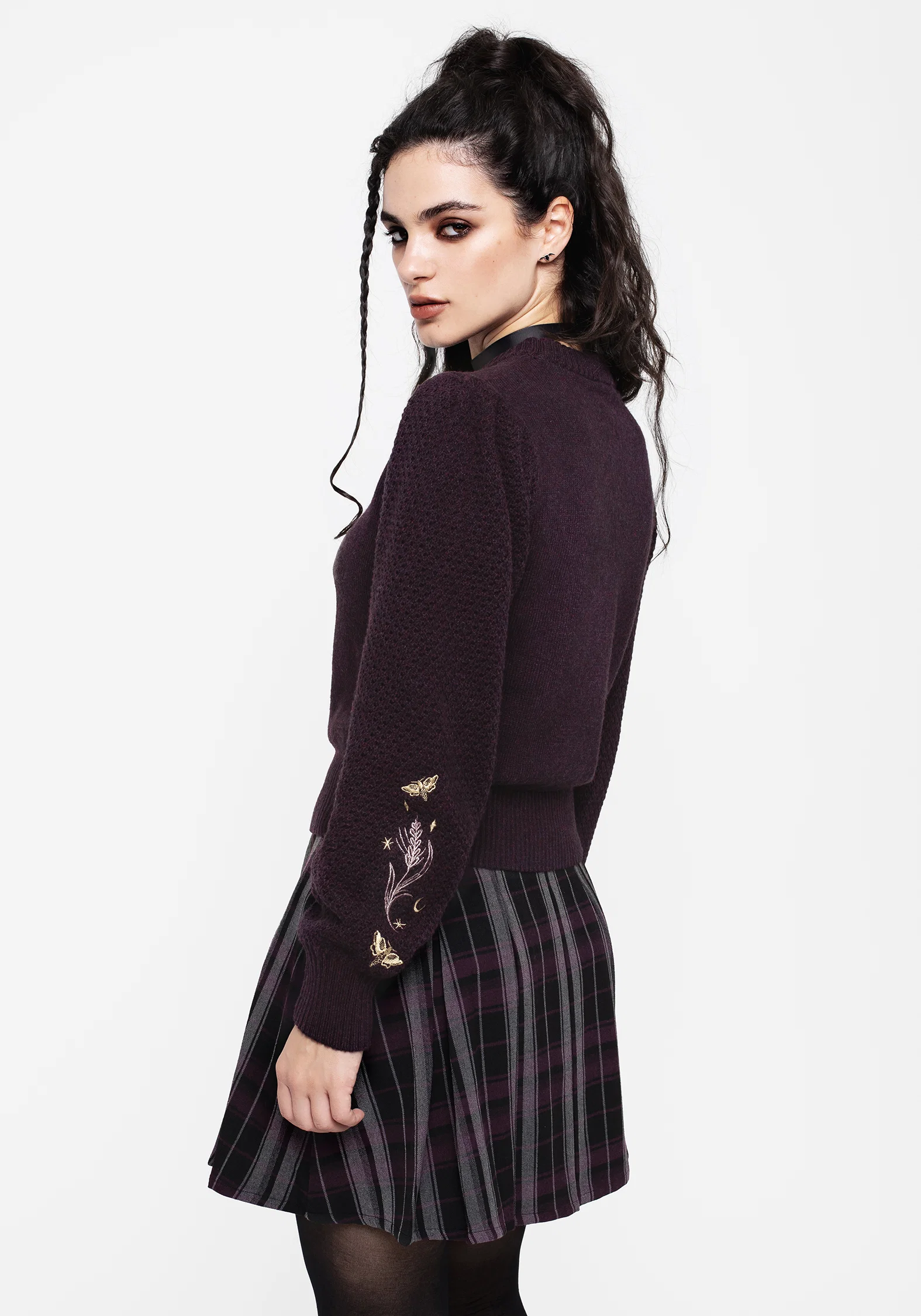 Foxglove Embroidered Knit Jumper - Image 5