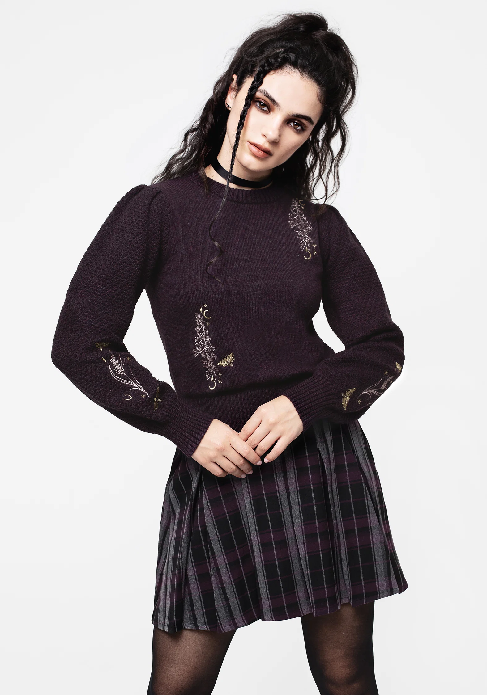 Foxglove Embroidered Knit Jumper - Image 6