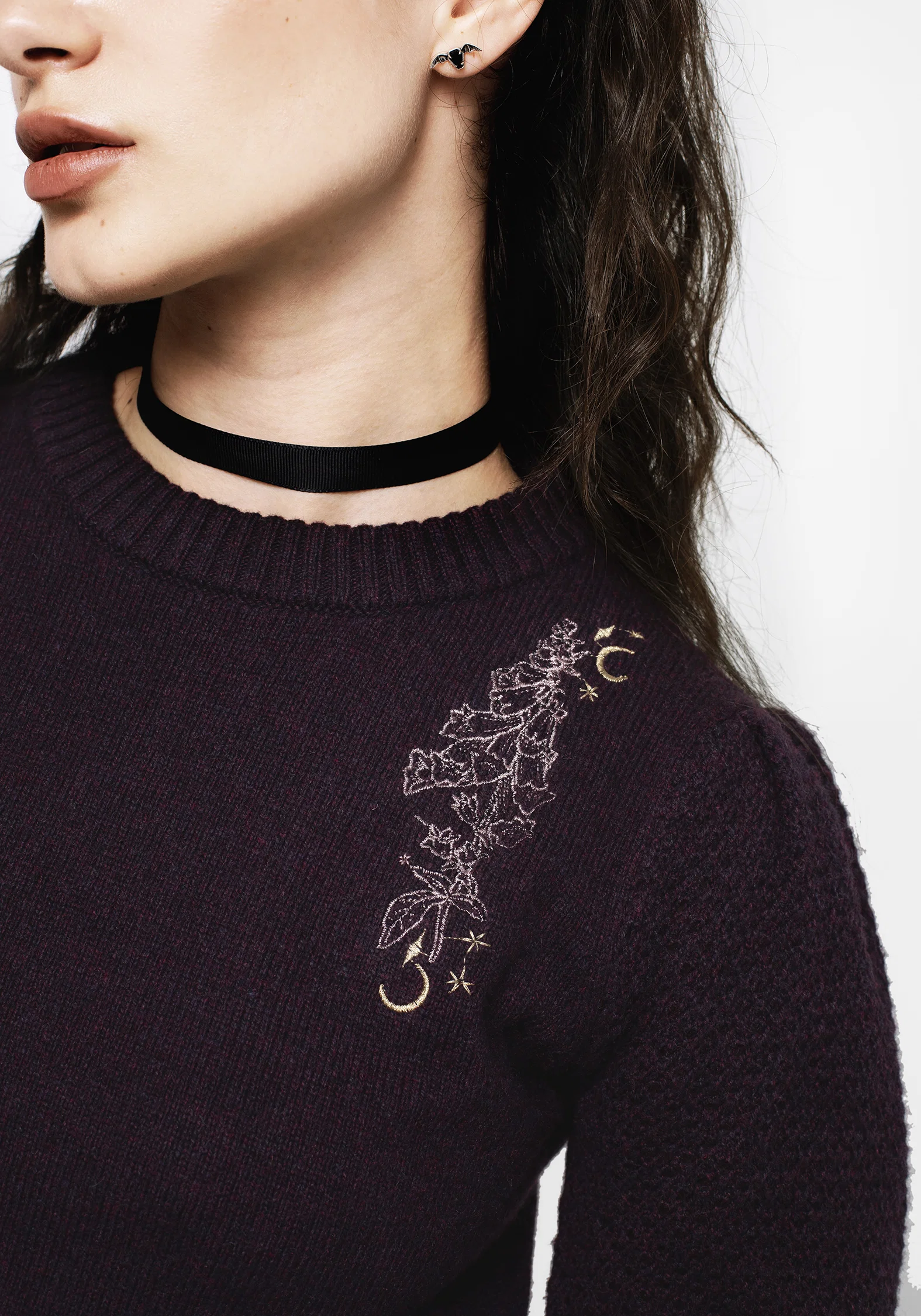 Foxglove Embroidered Knit Jumper - Image 8
