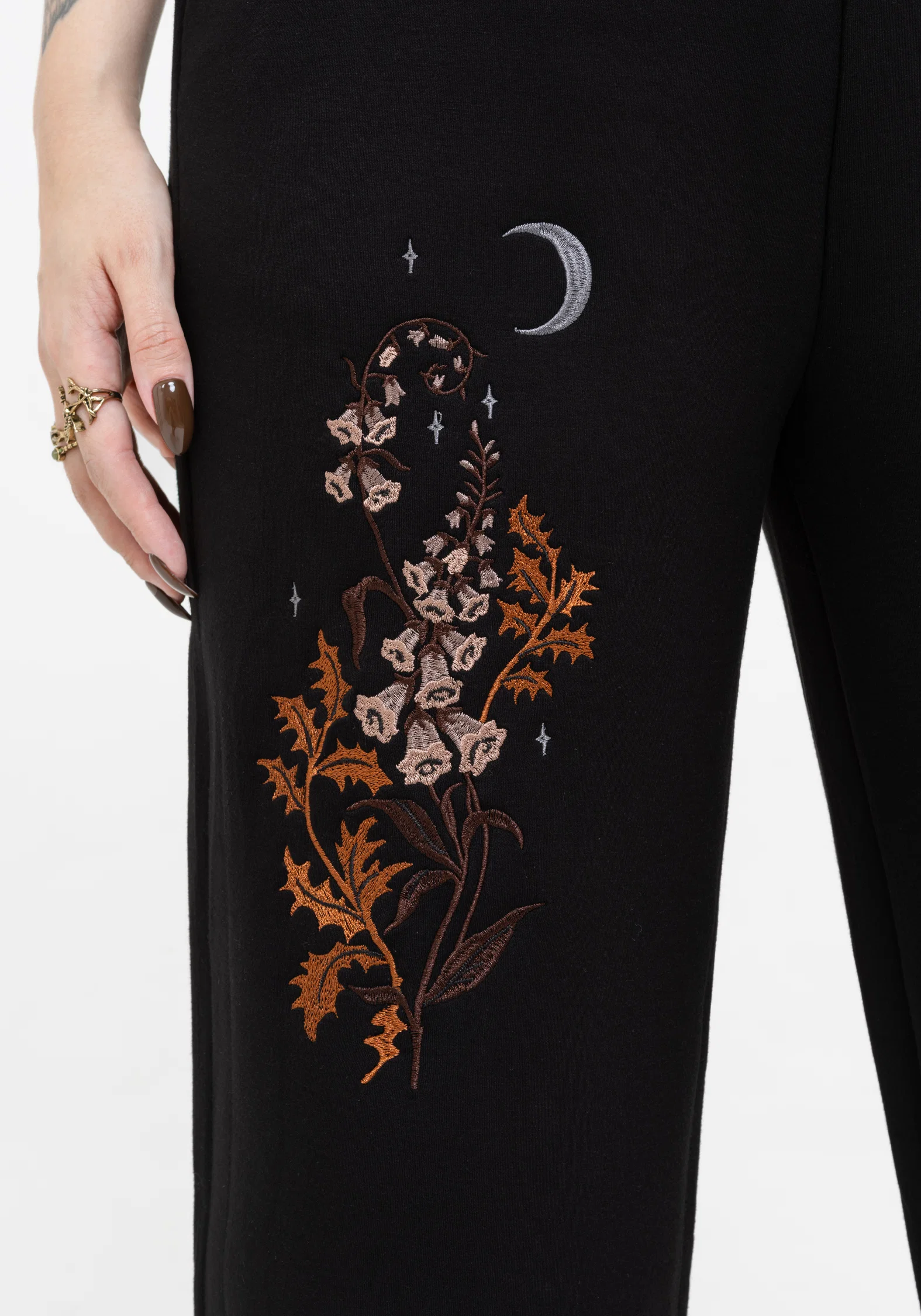 Foxglove Embroidered Straight Leg Jogger - Image 2