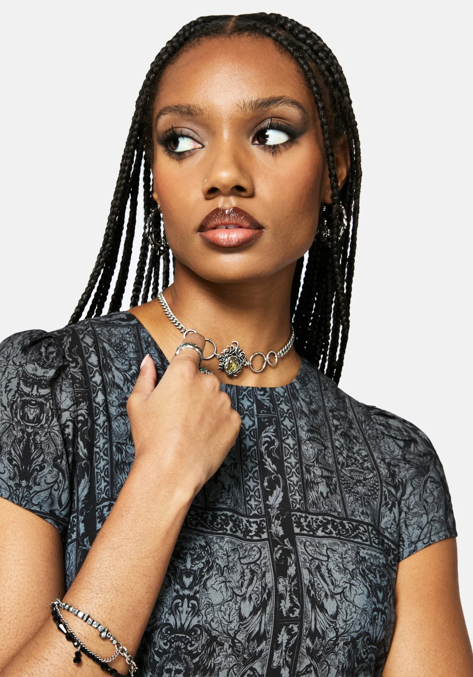 Fracture Cathedral Print Smock Mini Dress - Image 2