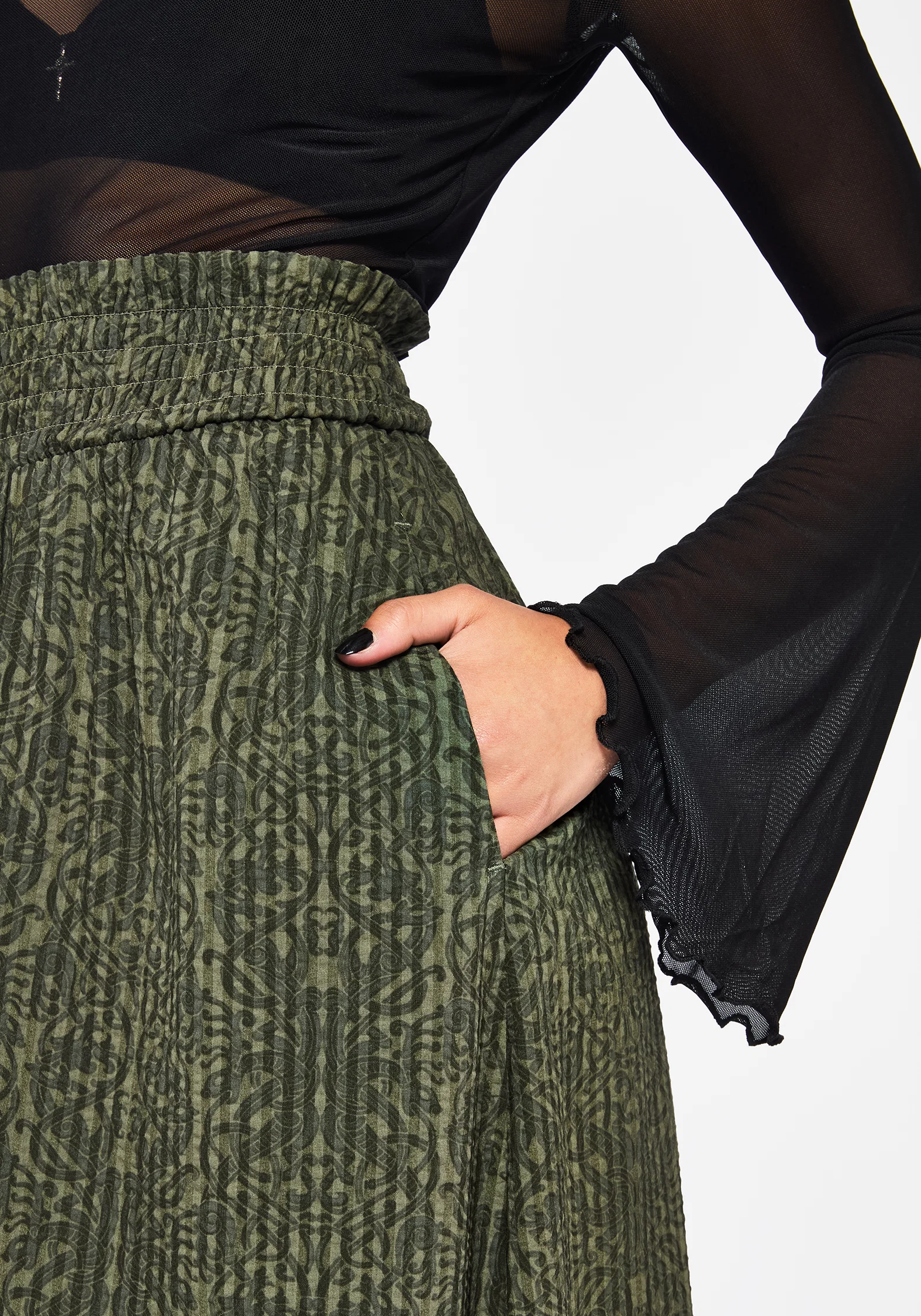 Francesca Dragon Printed Midaxi Skirt - Image 2