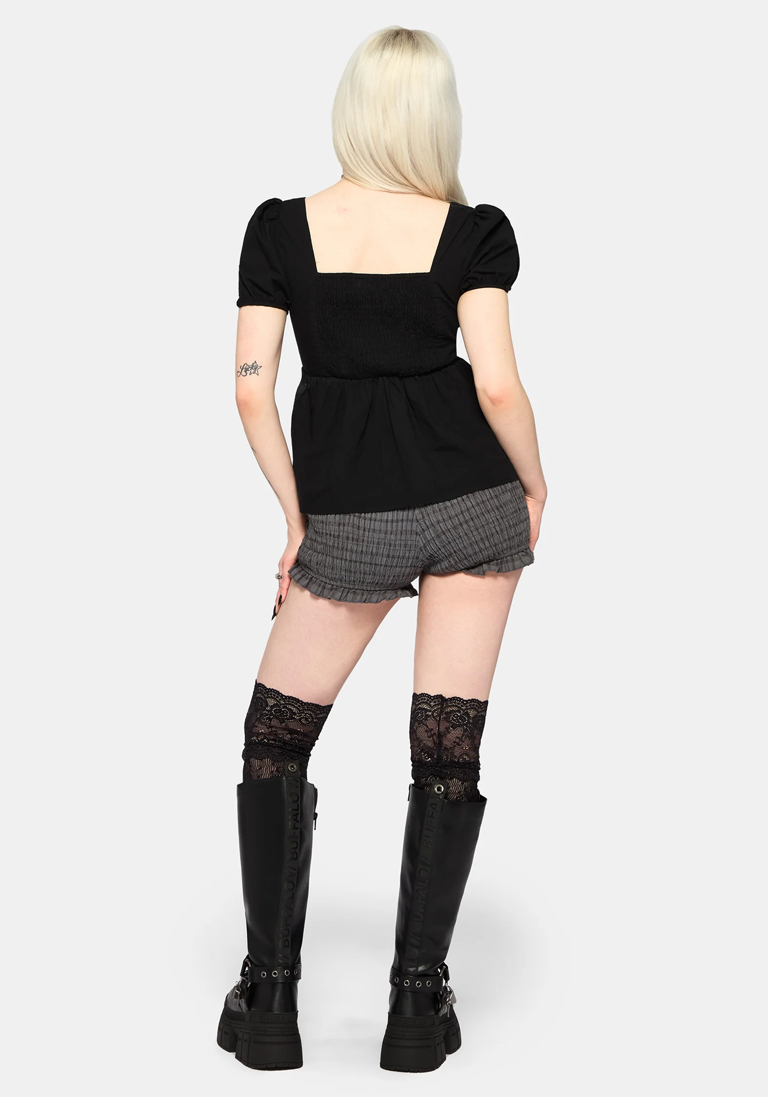 Genevra Embroidered Cotton Babydoll Top - Image 4
