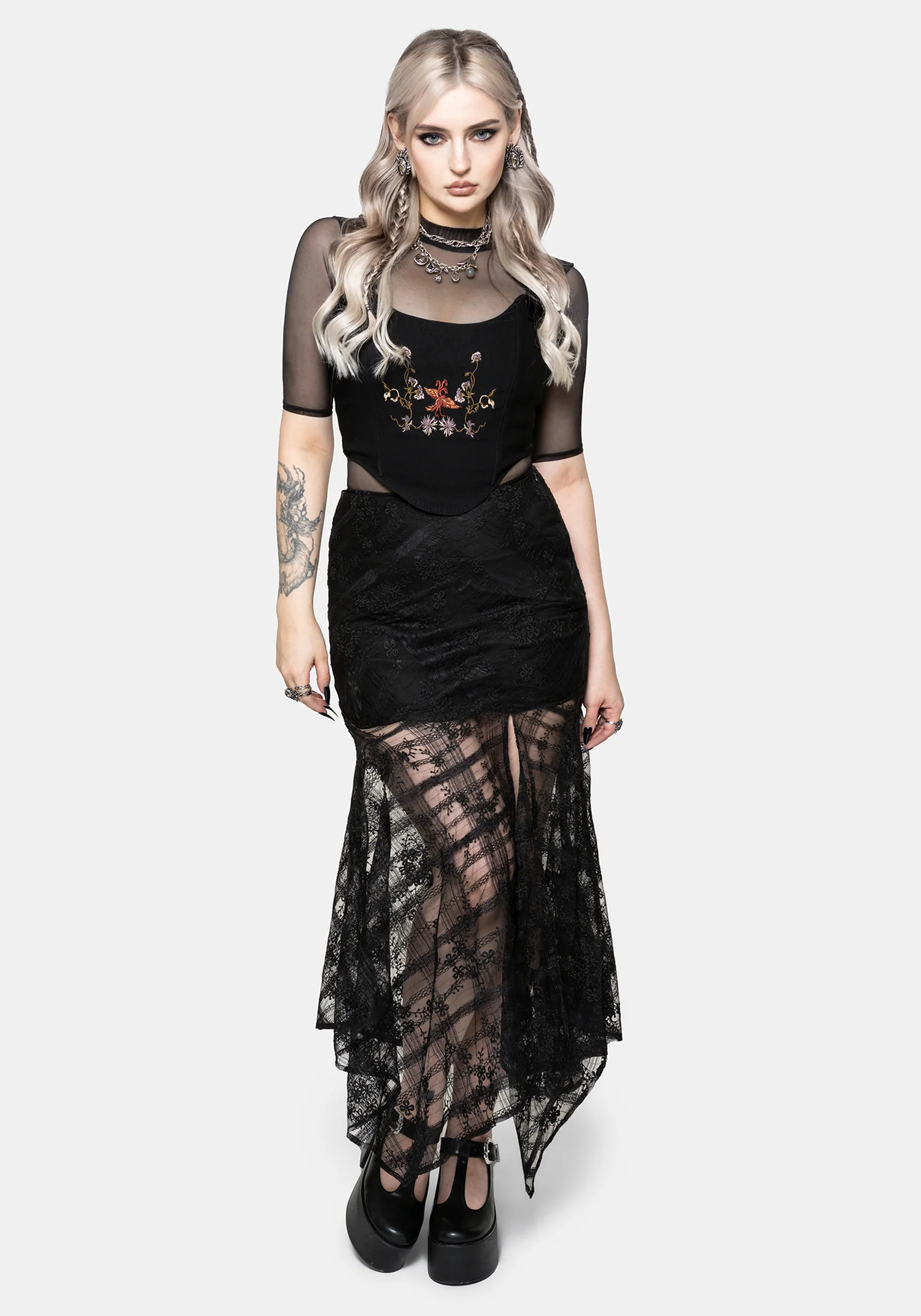 Genevra Embroidered Crop Corset Top - Image 6