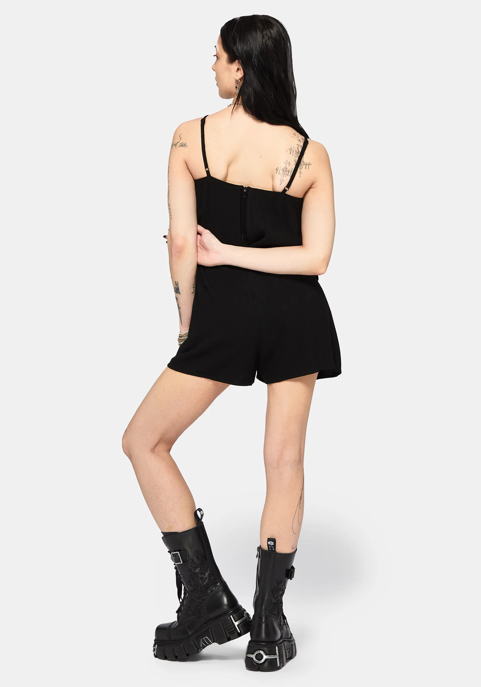 Genevra Embroidered Overlay Playsuit - Image 4