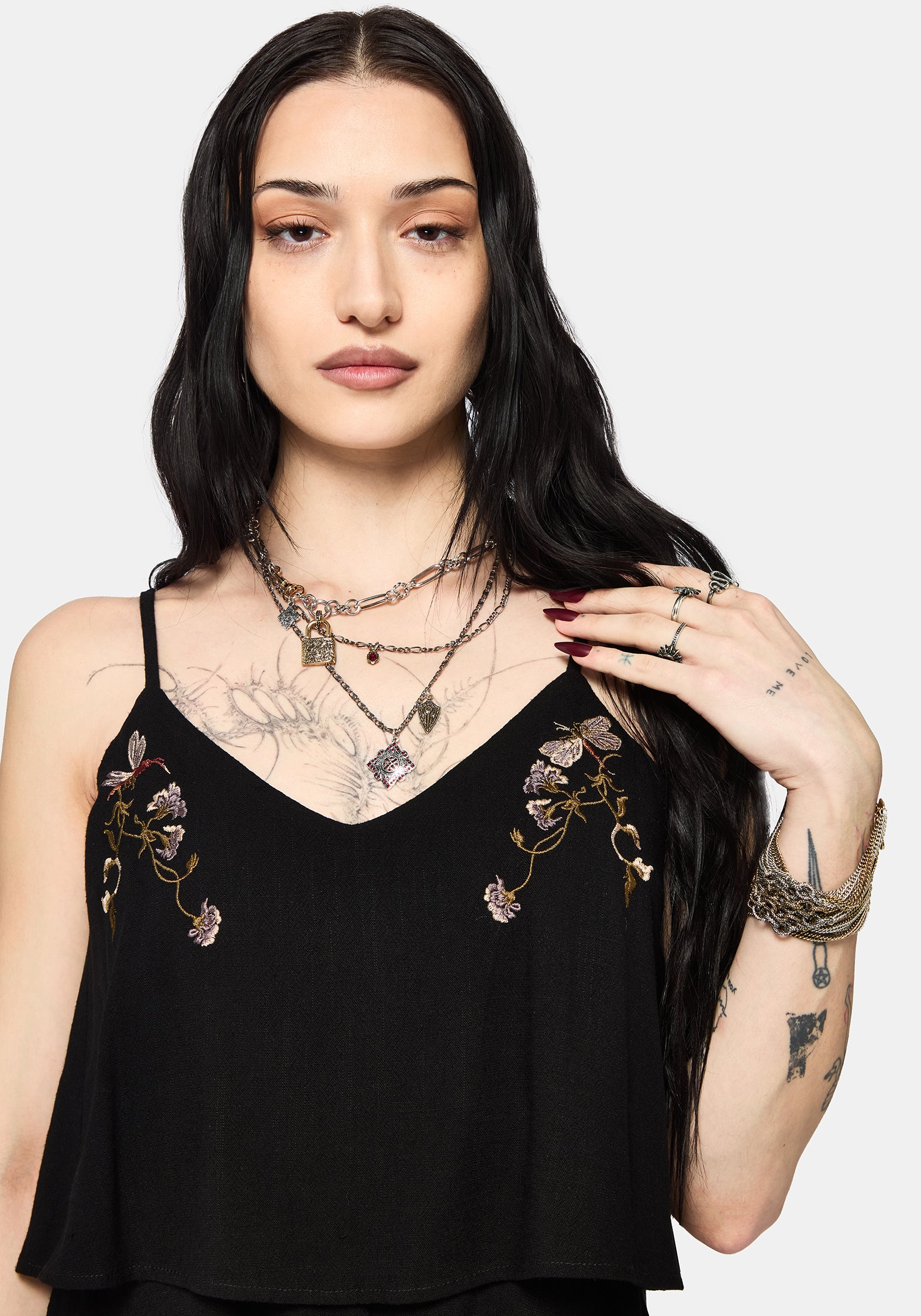 Genevra Embroidered Overlay Playsuit - Image 5