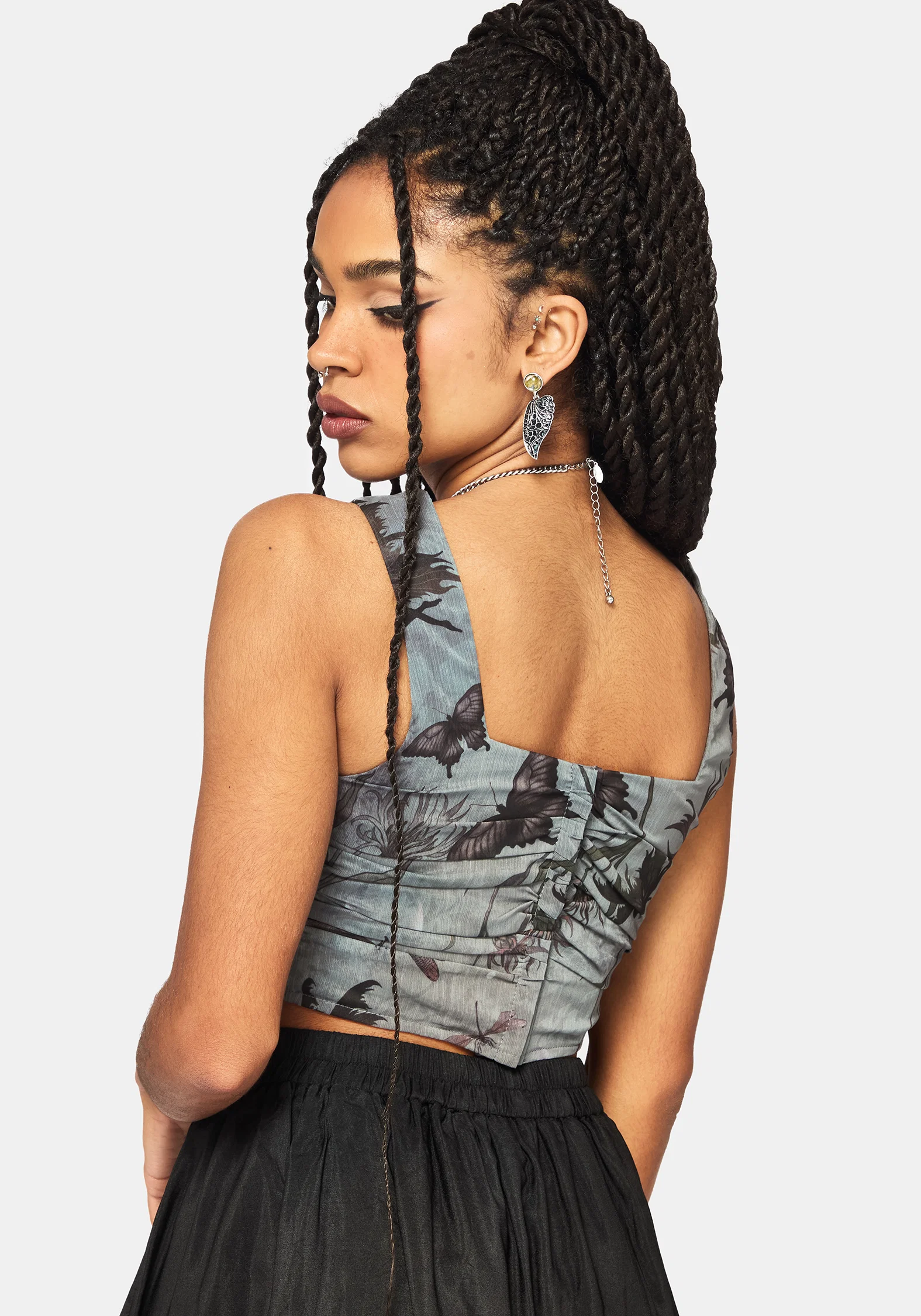 Gloriana Ruched Printed Corset Top - Image 3