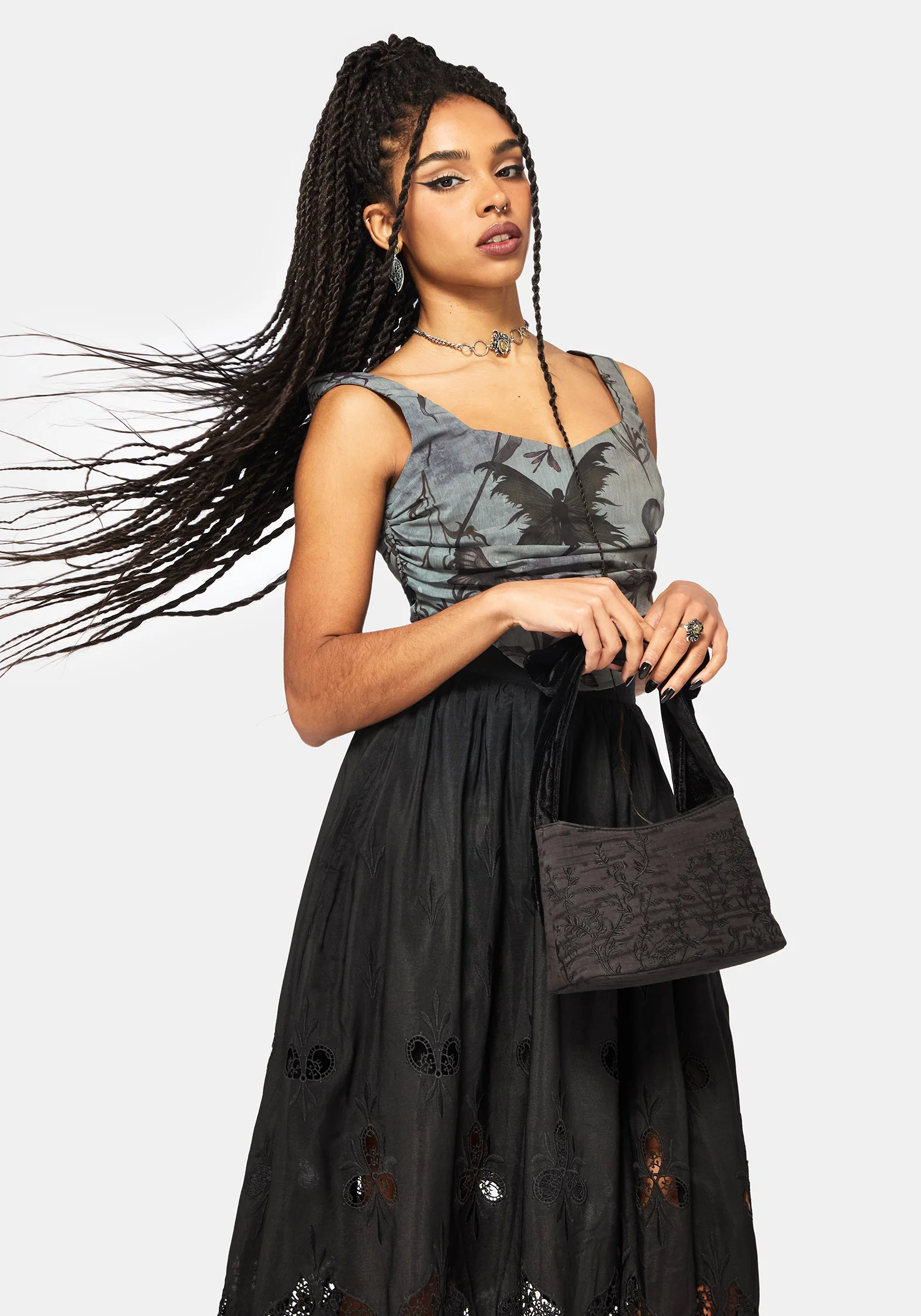 Gloriana Ruched Printed Corset Top - Image 5