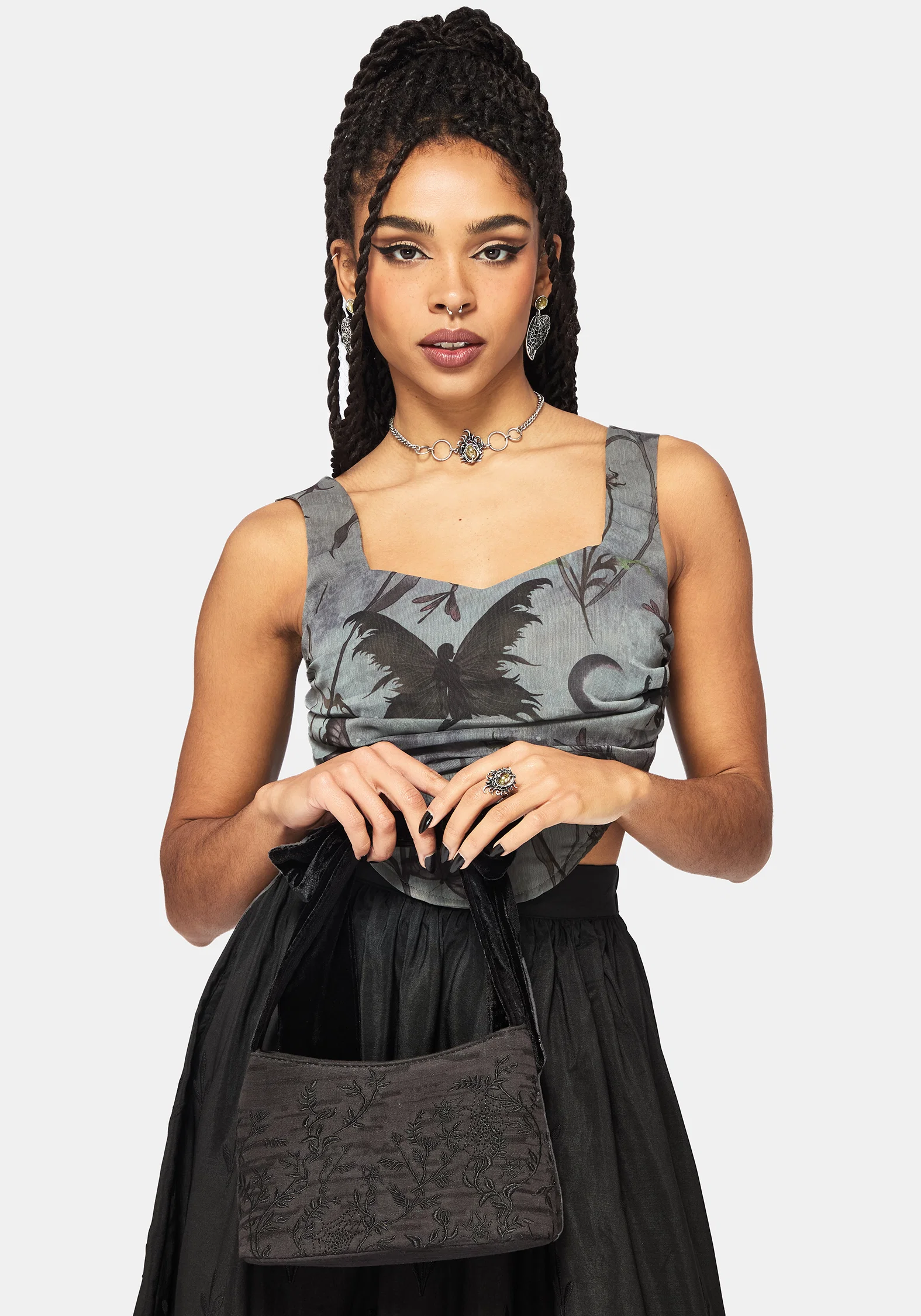 Gloriana Ruched Printed Corset Top - Image 6