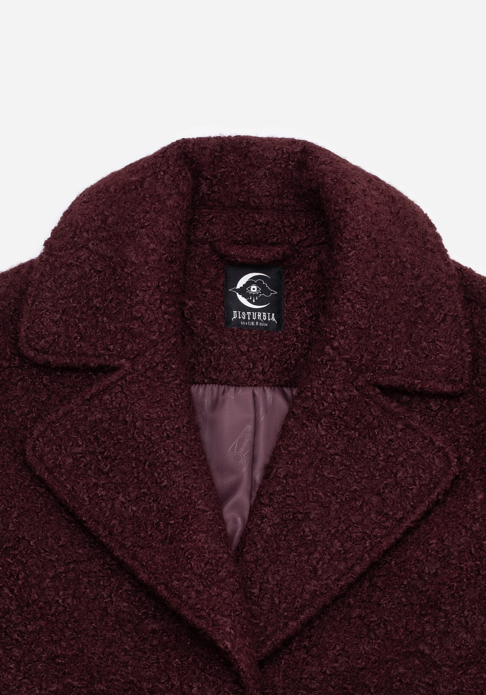 Gorgon Bouclé Oversized Coat - Red - Image 9