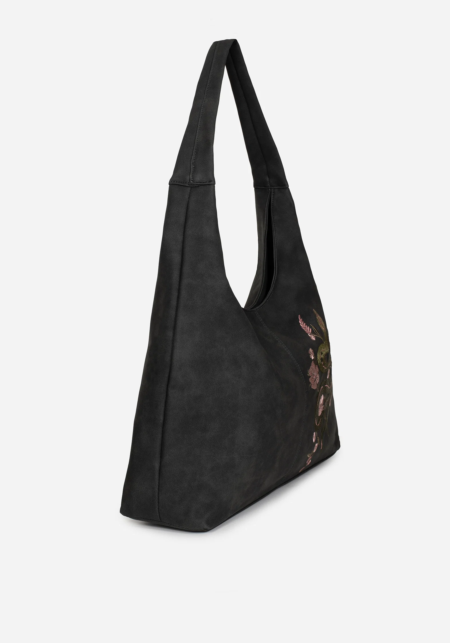 Gorgon Snake Embroidered Faux Suede Tote Bag - Image 8