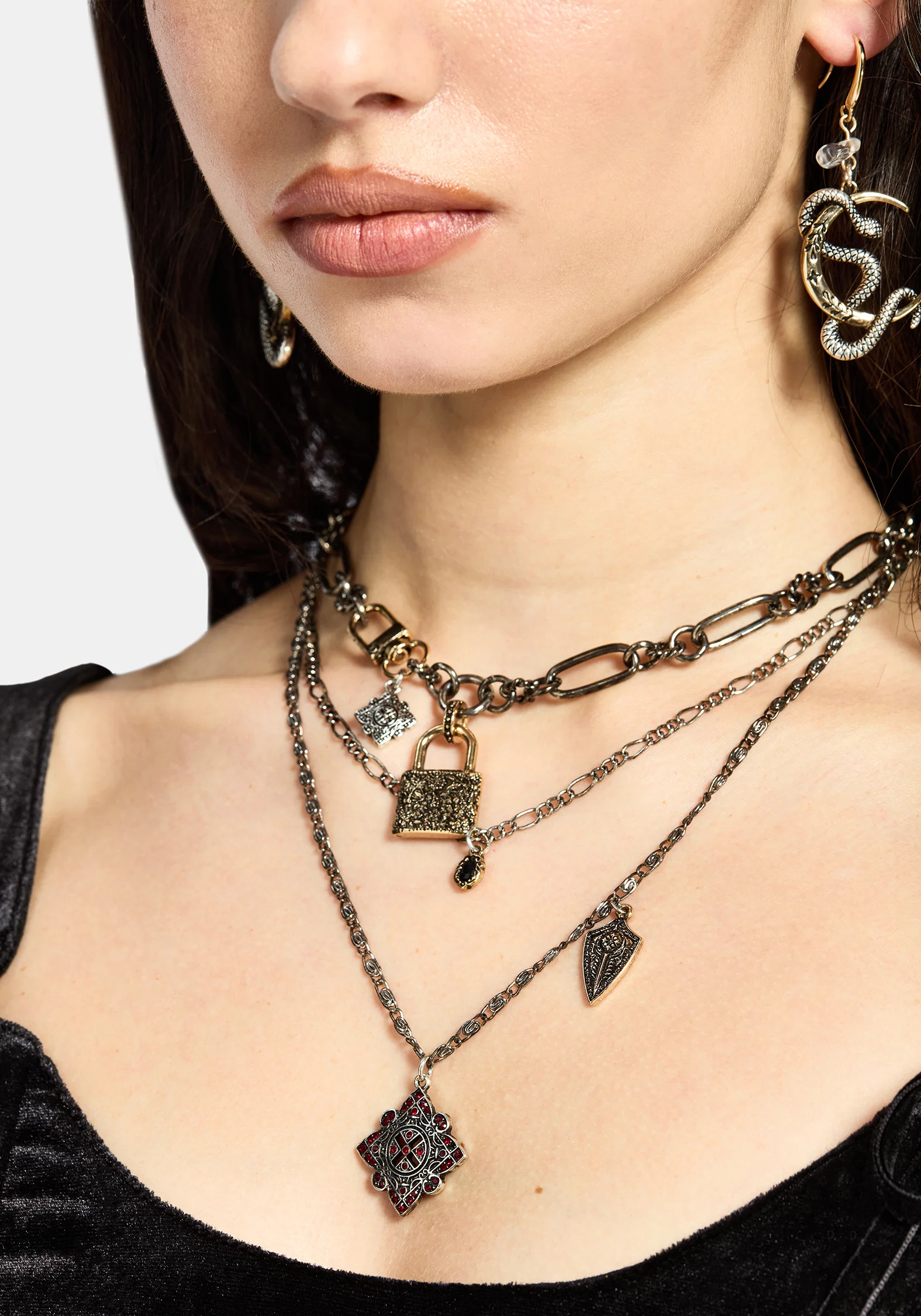 Gorthe Mixed Plate Charm Necklace - Image 3