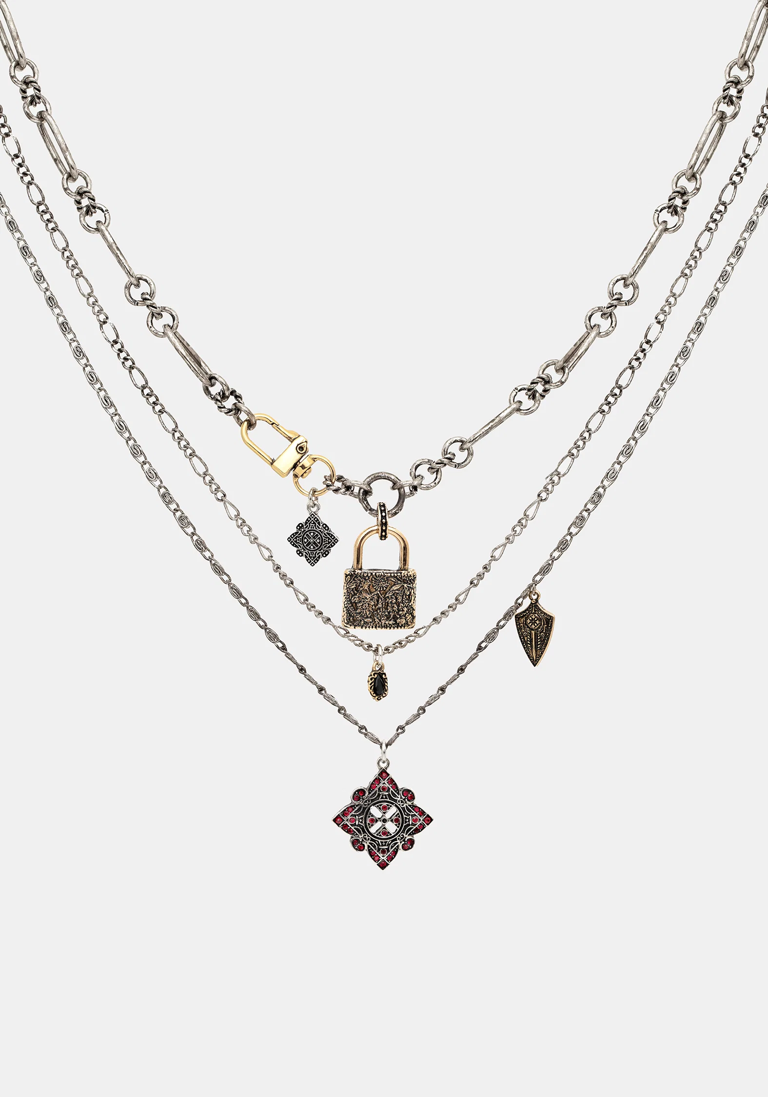 Gorthe Mixed Plate Charm Necklace - Image 4