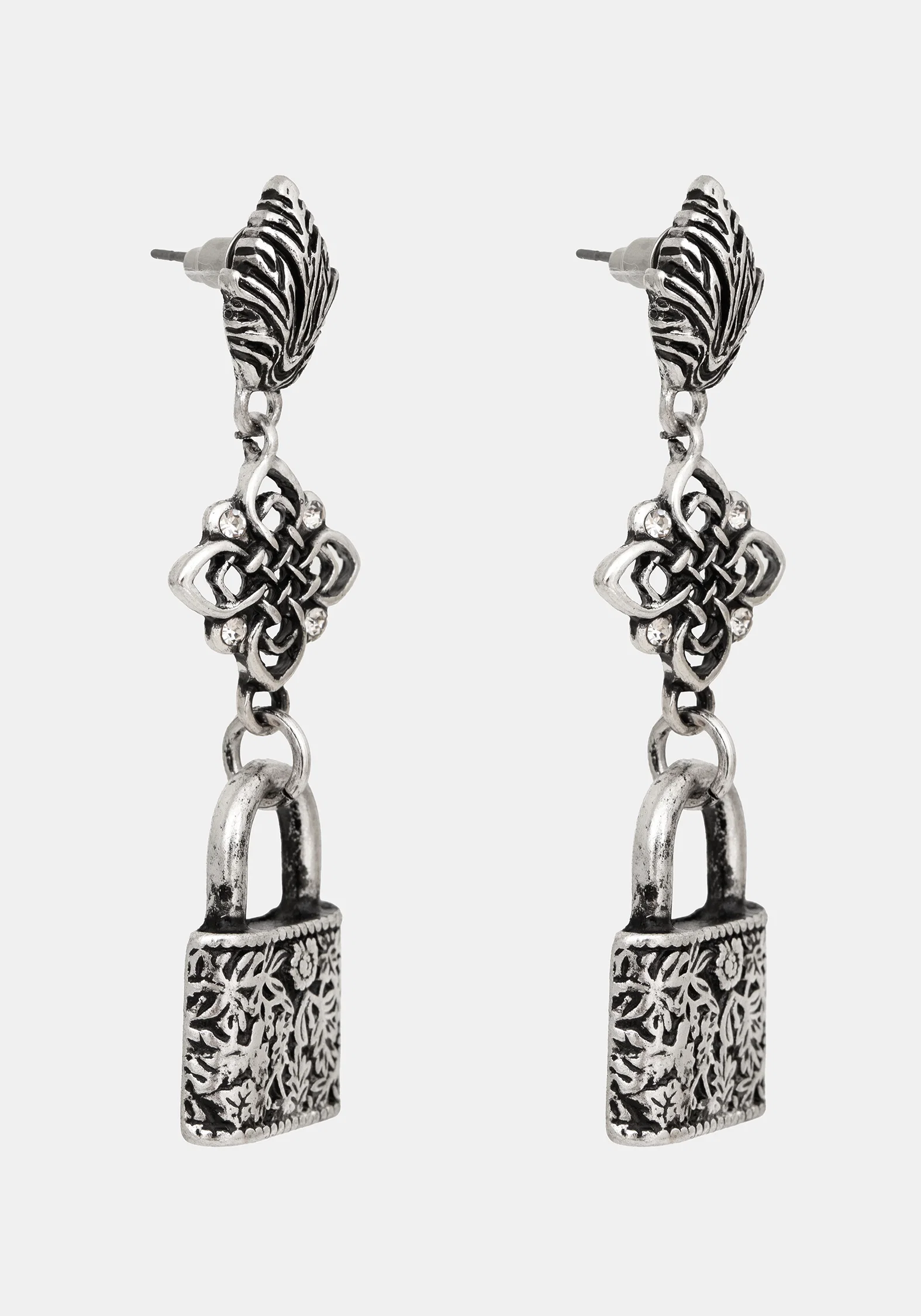 Gorthe Padlock Drop Earrings - Image 3