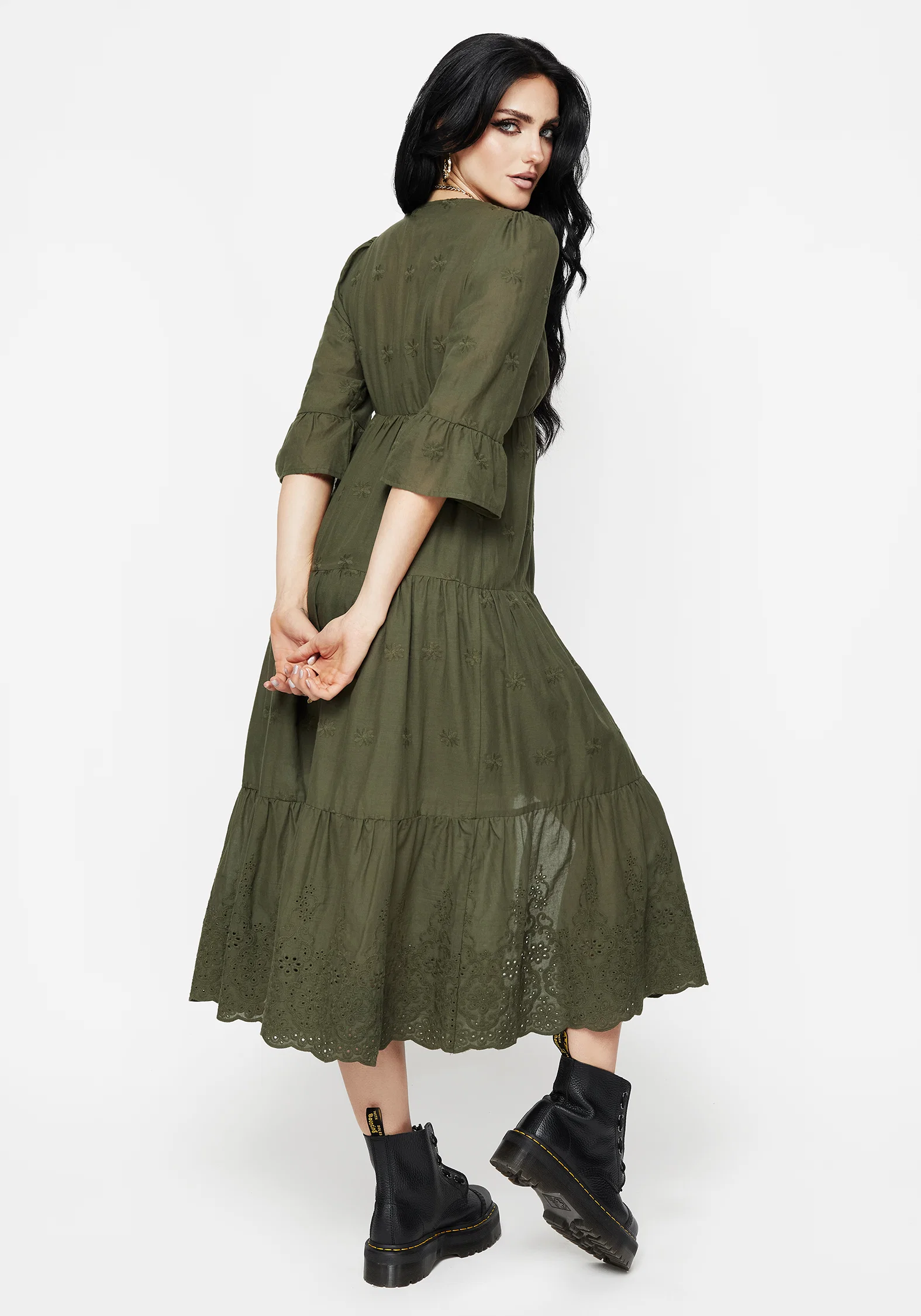 Gossamer Tiered Overdress - Green - Image 3