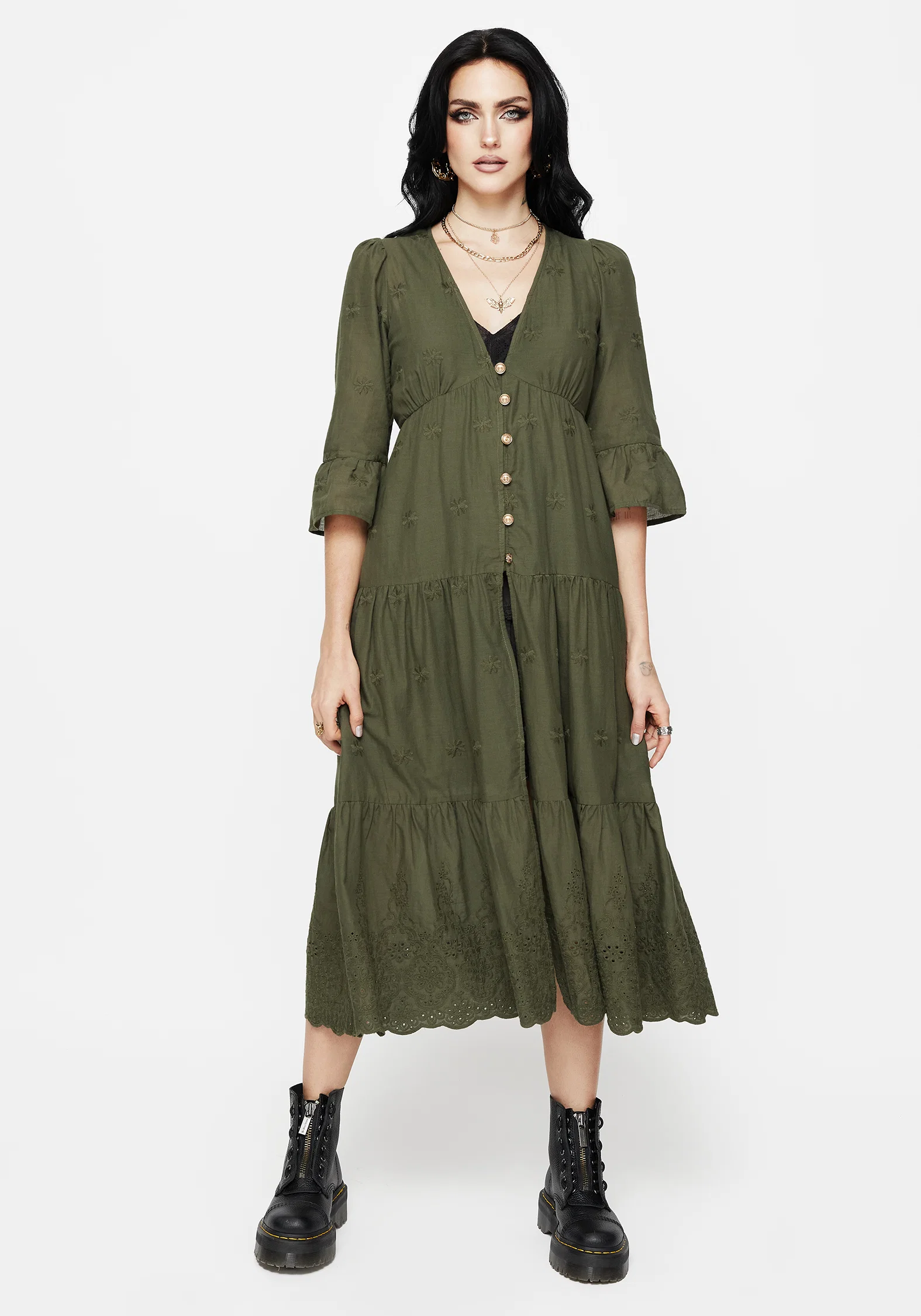 Gossamer Tiered Overdress - Green - Image 4