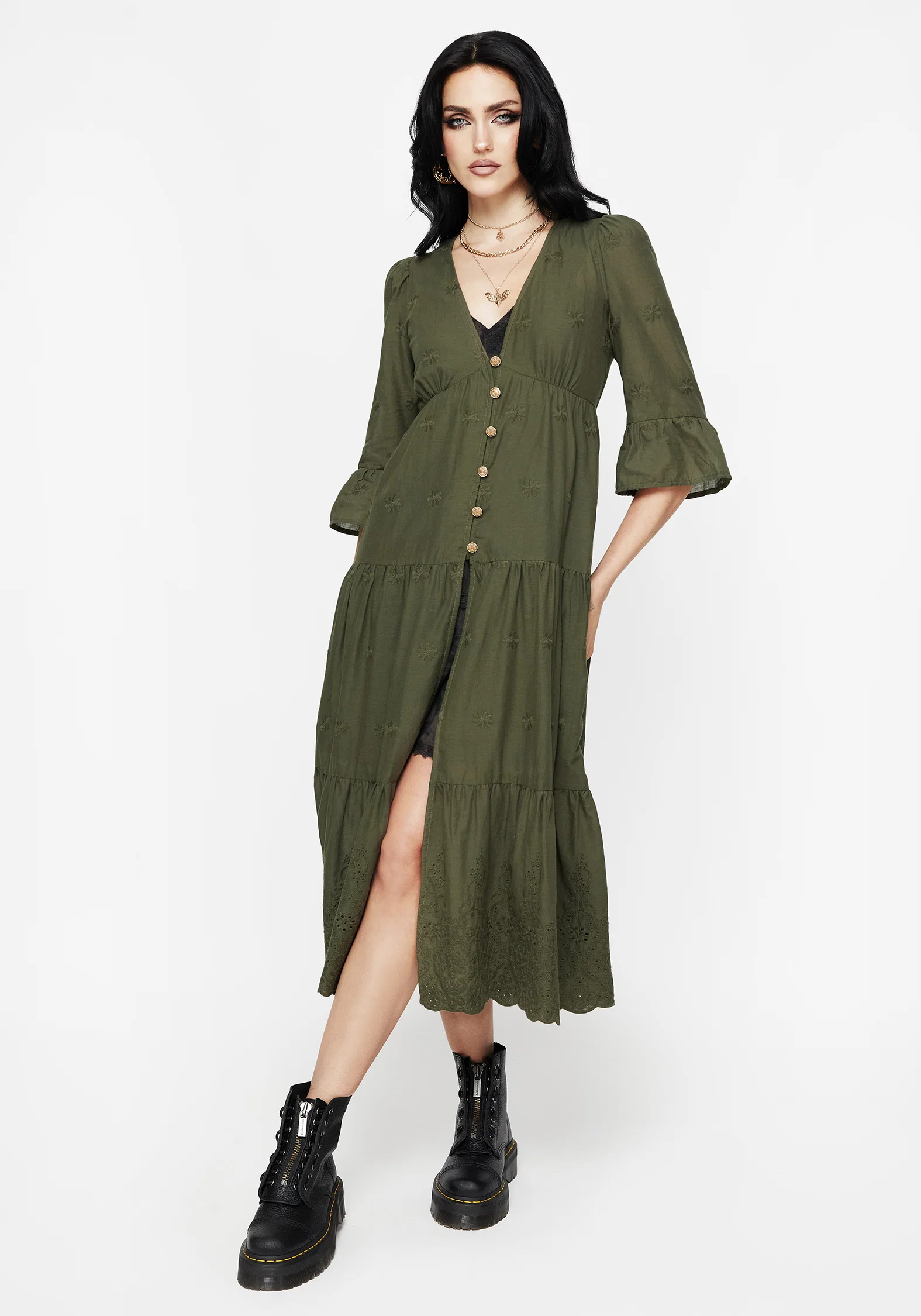 Gossamer Tiered Overdress - Green - Image 6