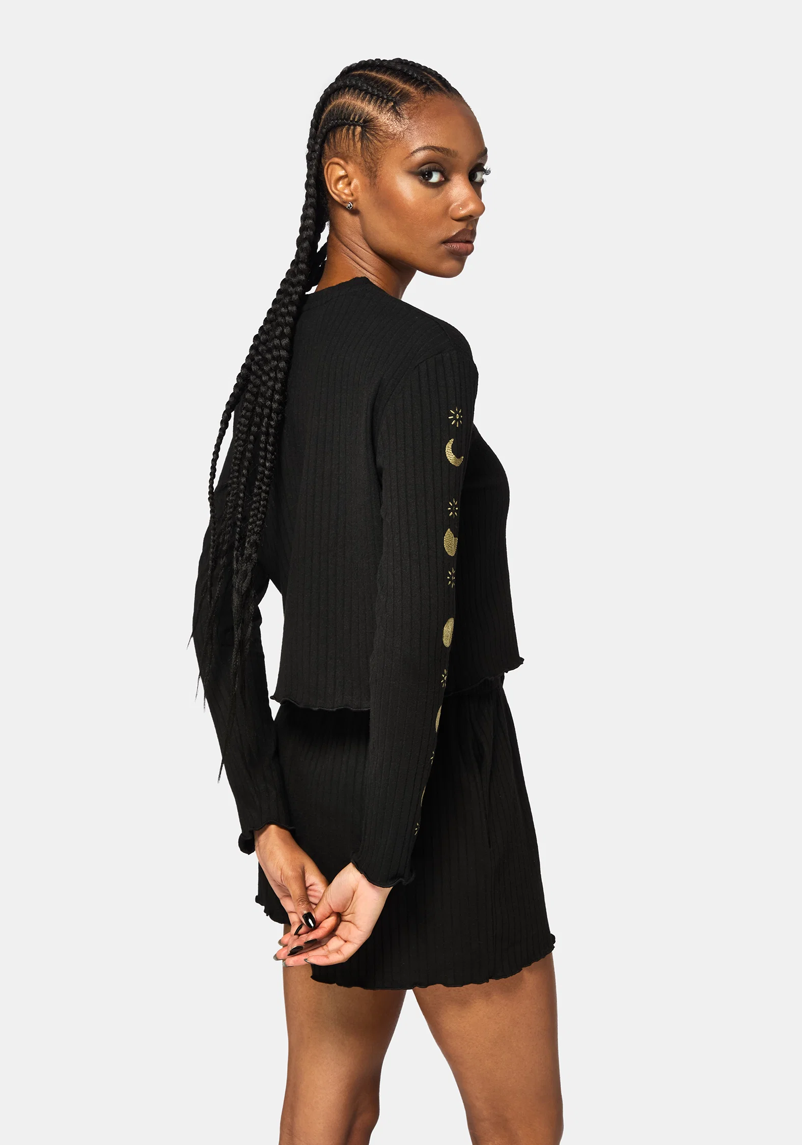 Griffinfly Embroidered Long Sleeved Pyjama Top - Image 3