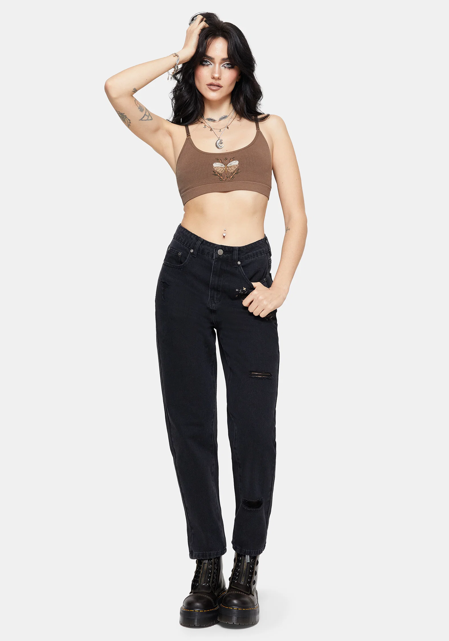 Griffinfly Embroidered Seamless Bralet Set - Image 9