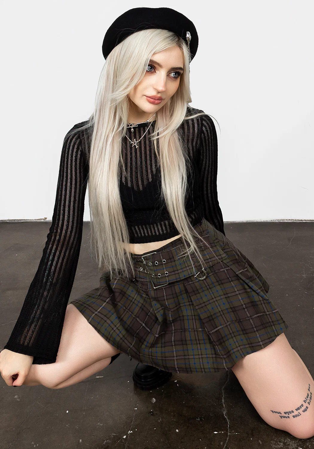 Habundia Flared Sleeve Crop Top - Image 8