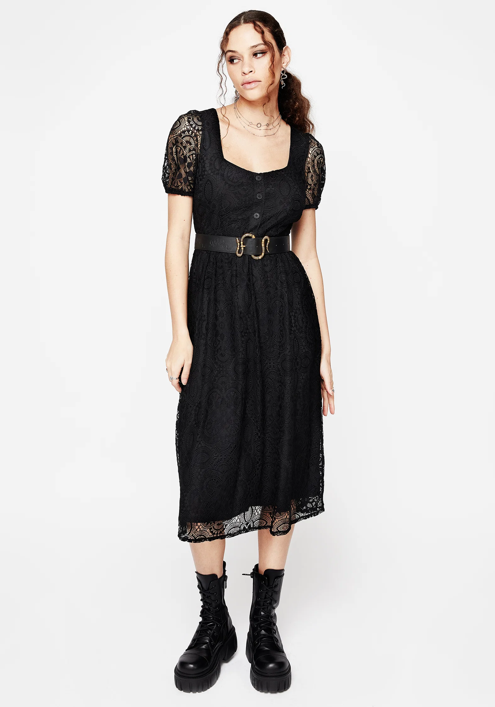 Harmonia Lace Midi Dress - Image 4