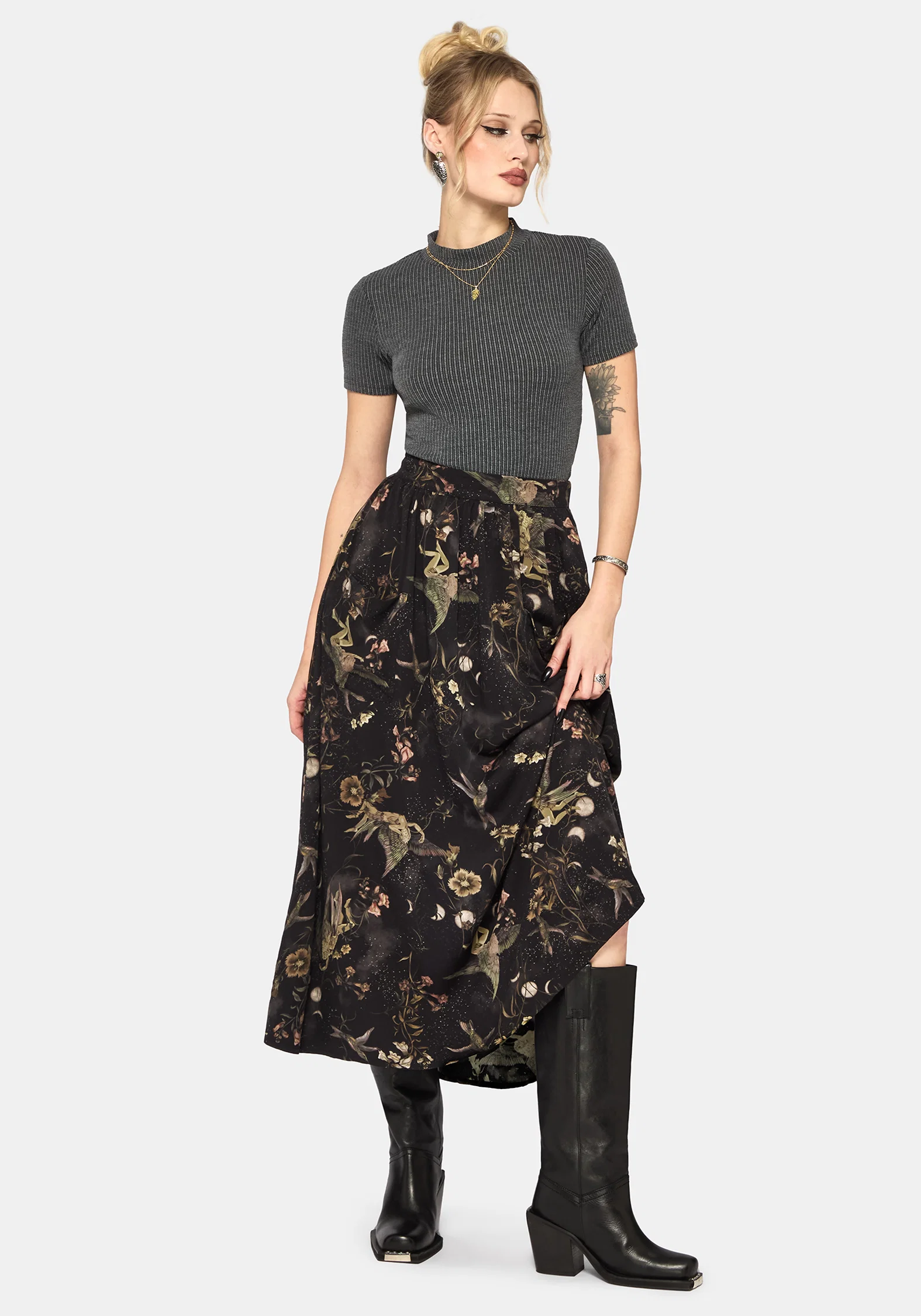 Harpyiai Print Pocket Detail Midaxi Skirt - Image 5