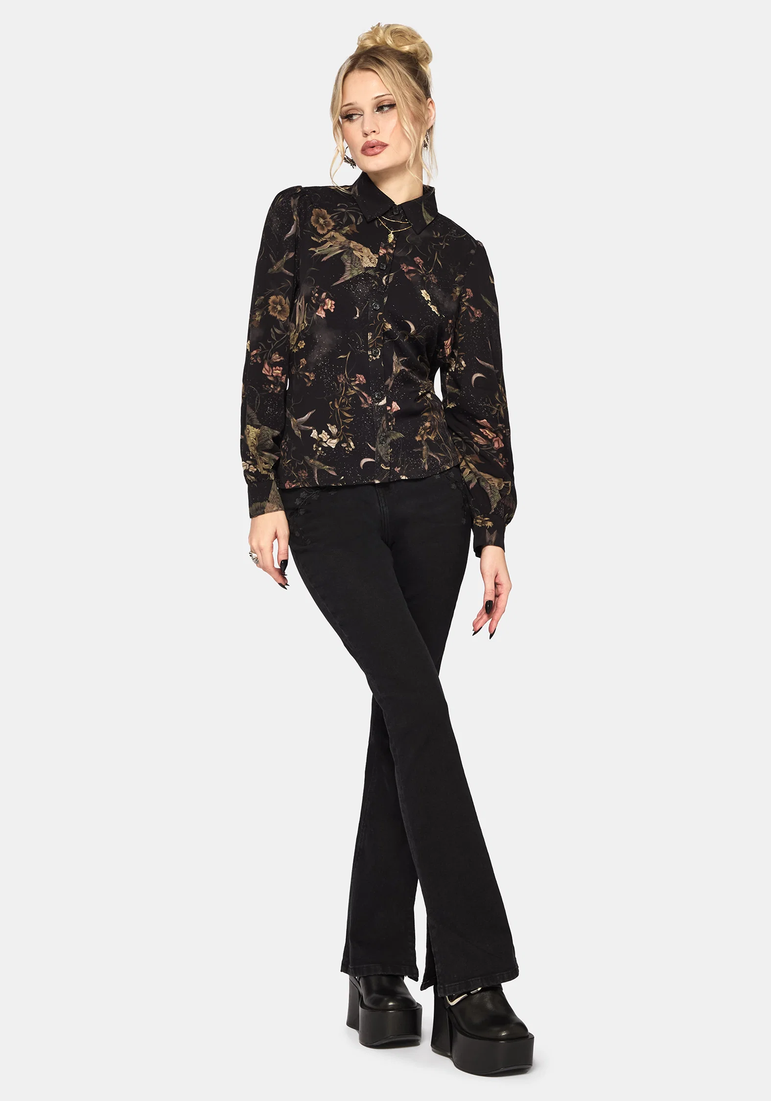 Harpyiai Print Tie Up Shirt - Image 5