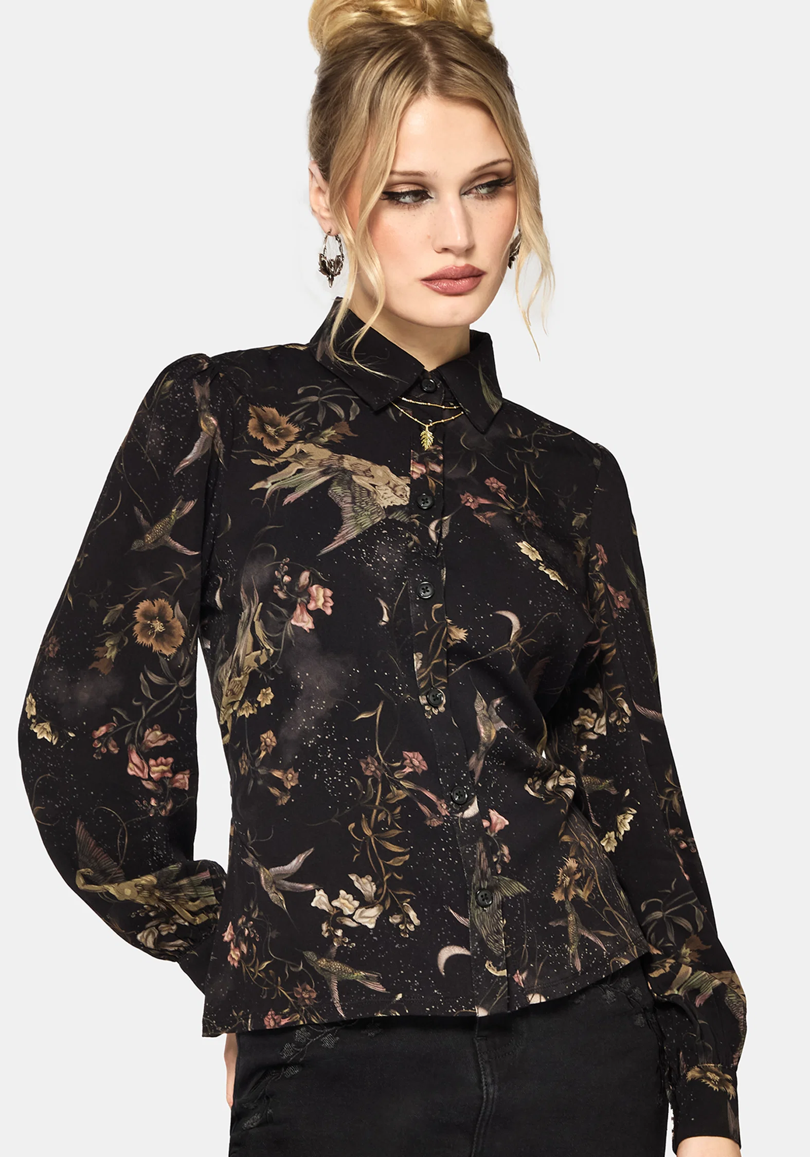 Harpyiai Print Tie Up Shirt - Image 6