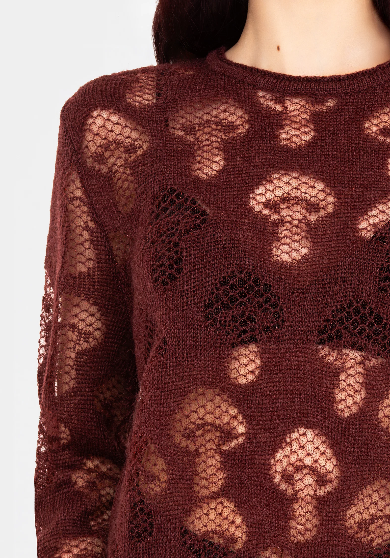 Harriet Lurex Mushroom Detail Knit Jumper - Image 2
