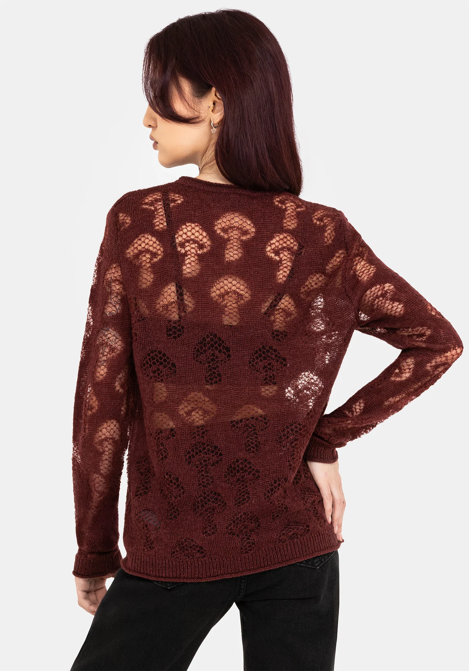 Harriet Lurex Mushroom Detail Knit Jumper - Image 3