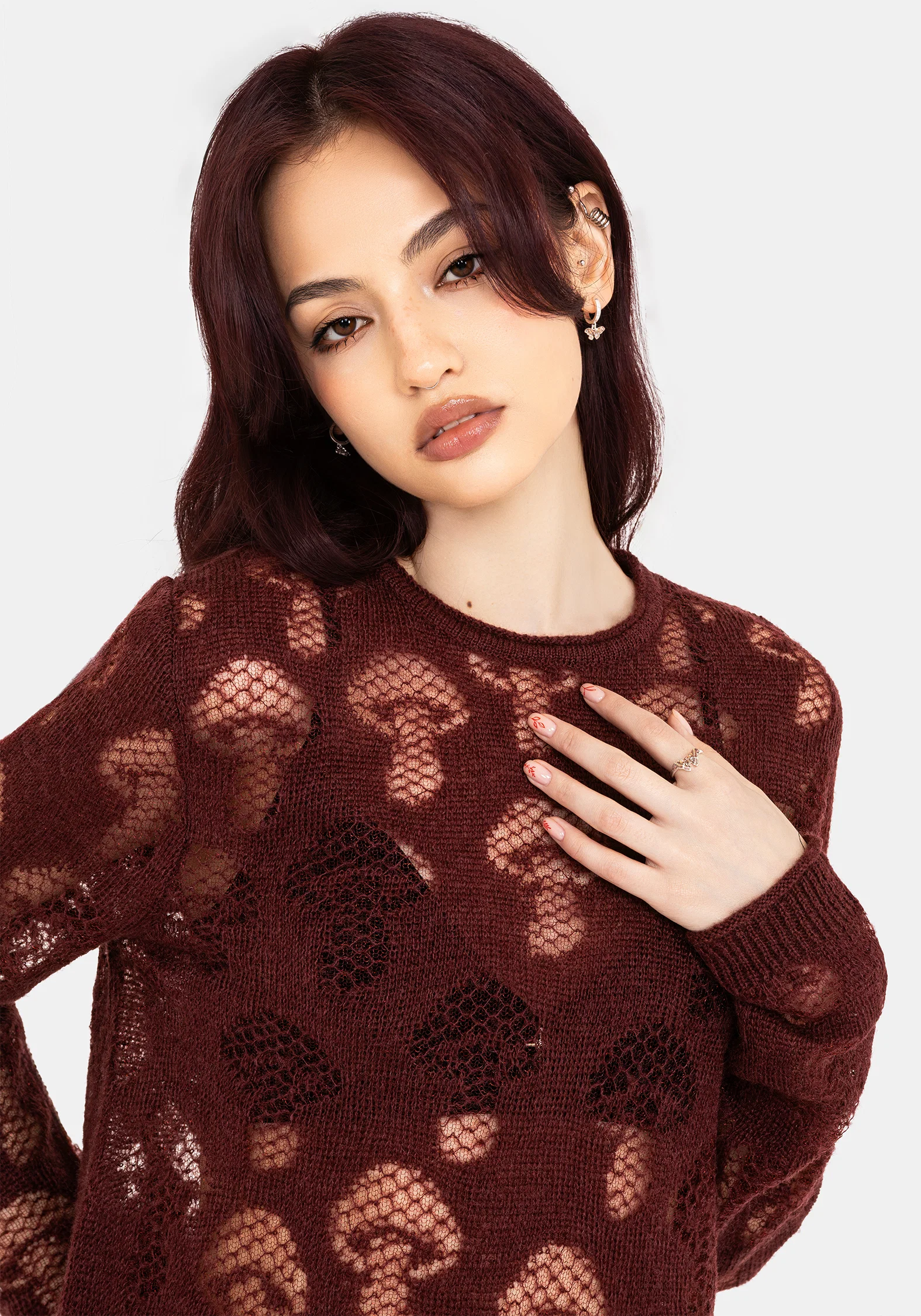 Harriet Lurex Mushroom Detail Knit Jumper - Image 5