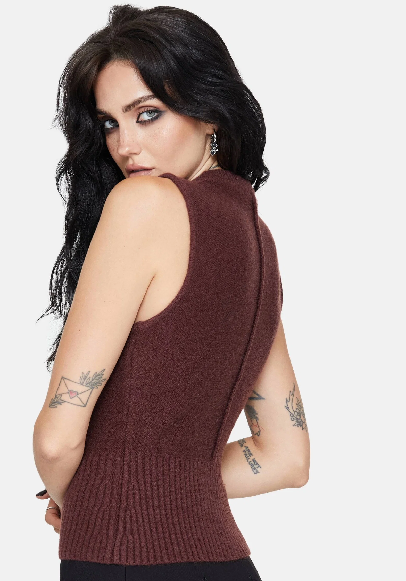 Hathor Cotton Celtic Cable Knit Vest - Image 3