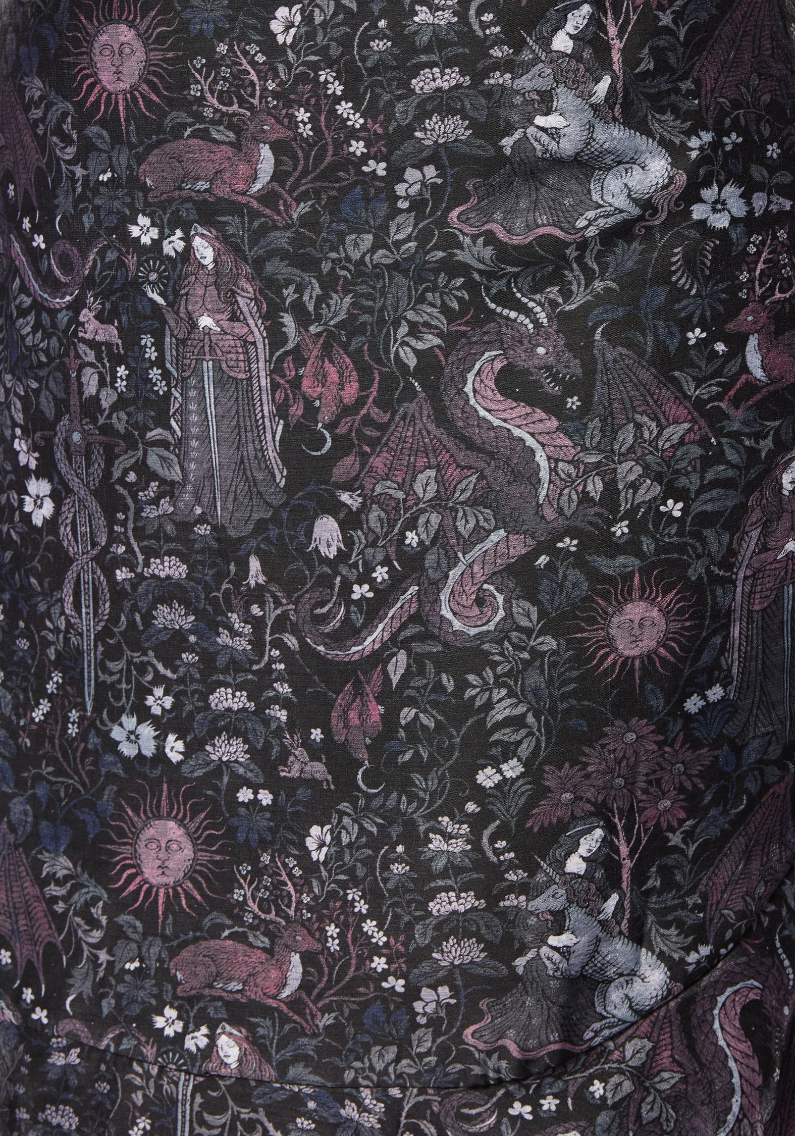 Haunt Medieval Printed Asymmetric Midaxi Skirt - Image 2