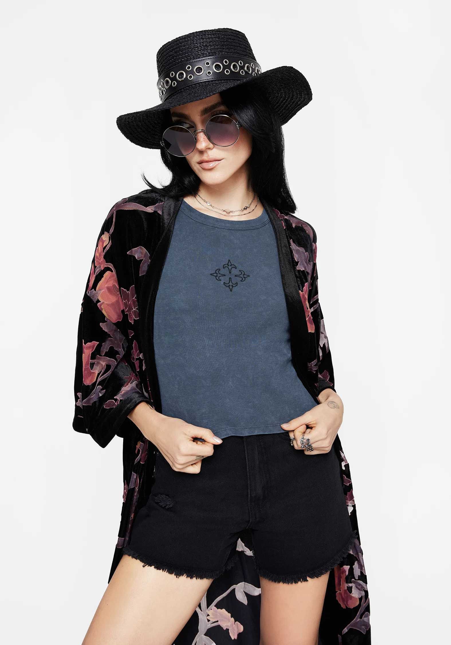 Haven Cross Embroidered Ribbed Cotton Tank Top - Image 6