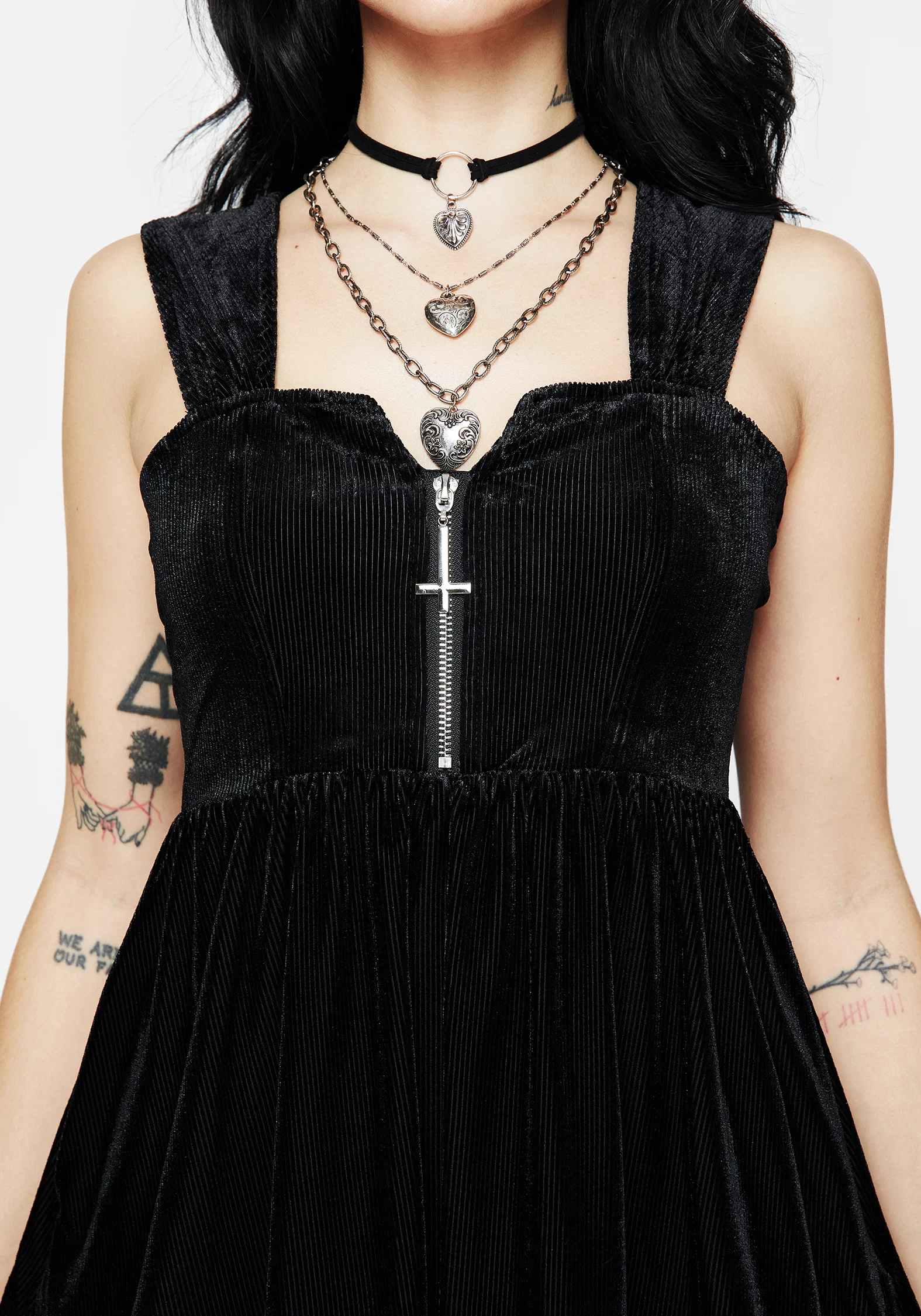 Heartless Zip Front Mini Dress - Image 2