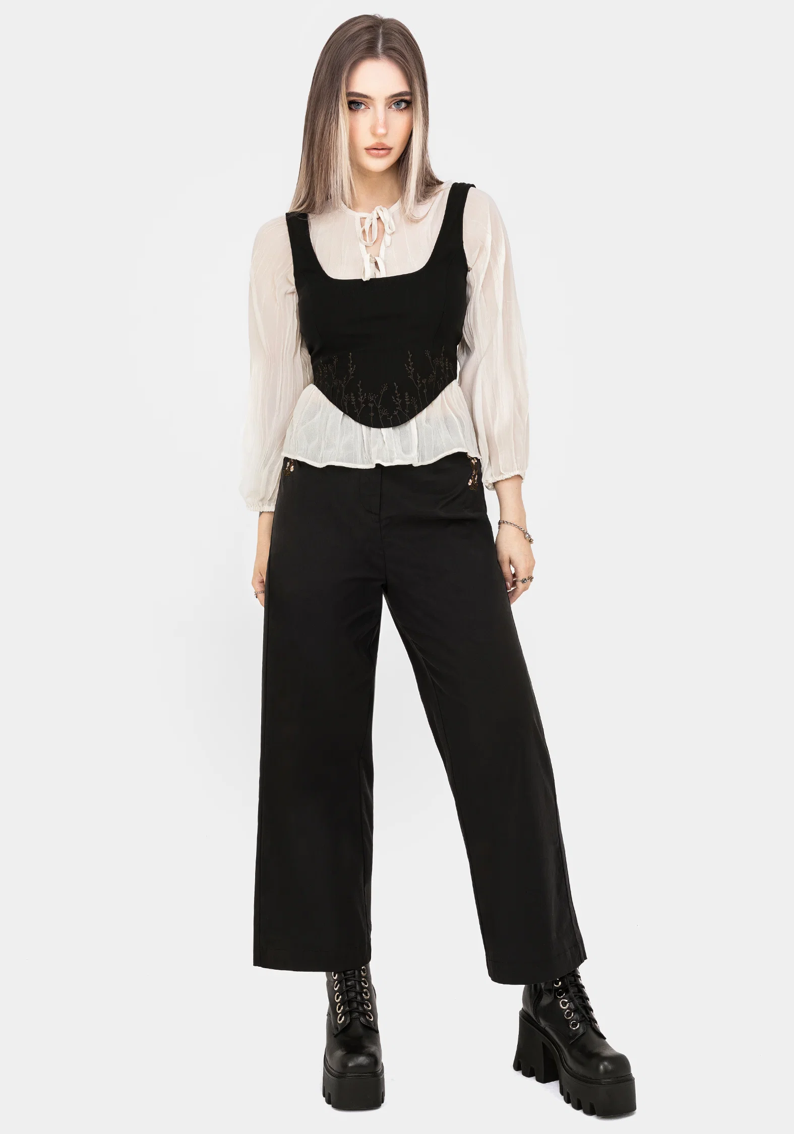 Helena Embroidered Corset Top - Image 8