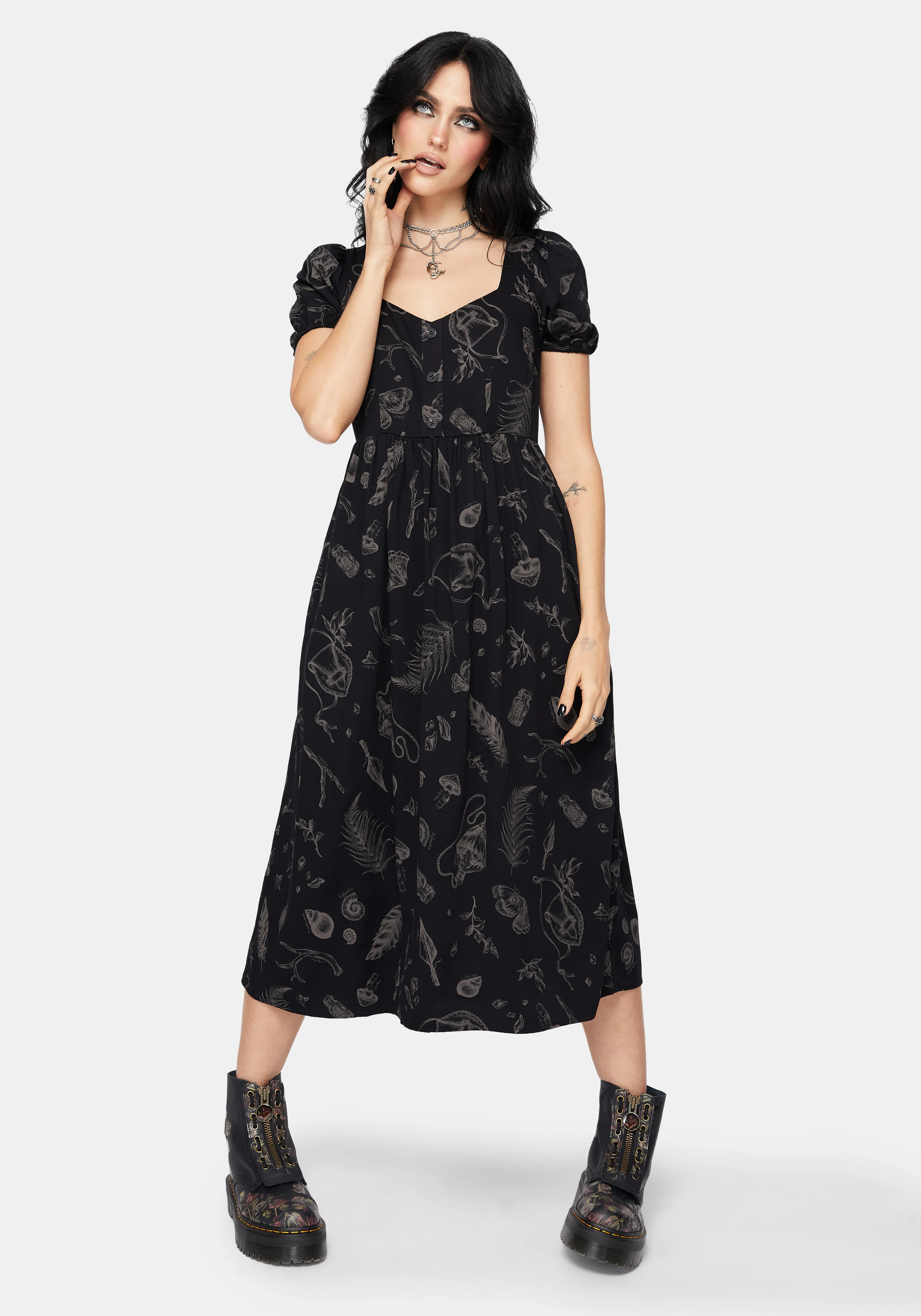 Helena Highland Foraging Button Up Midi Dress - Image 5