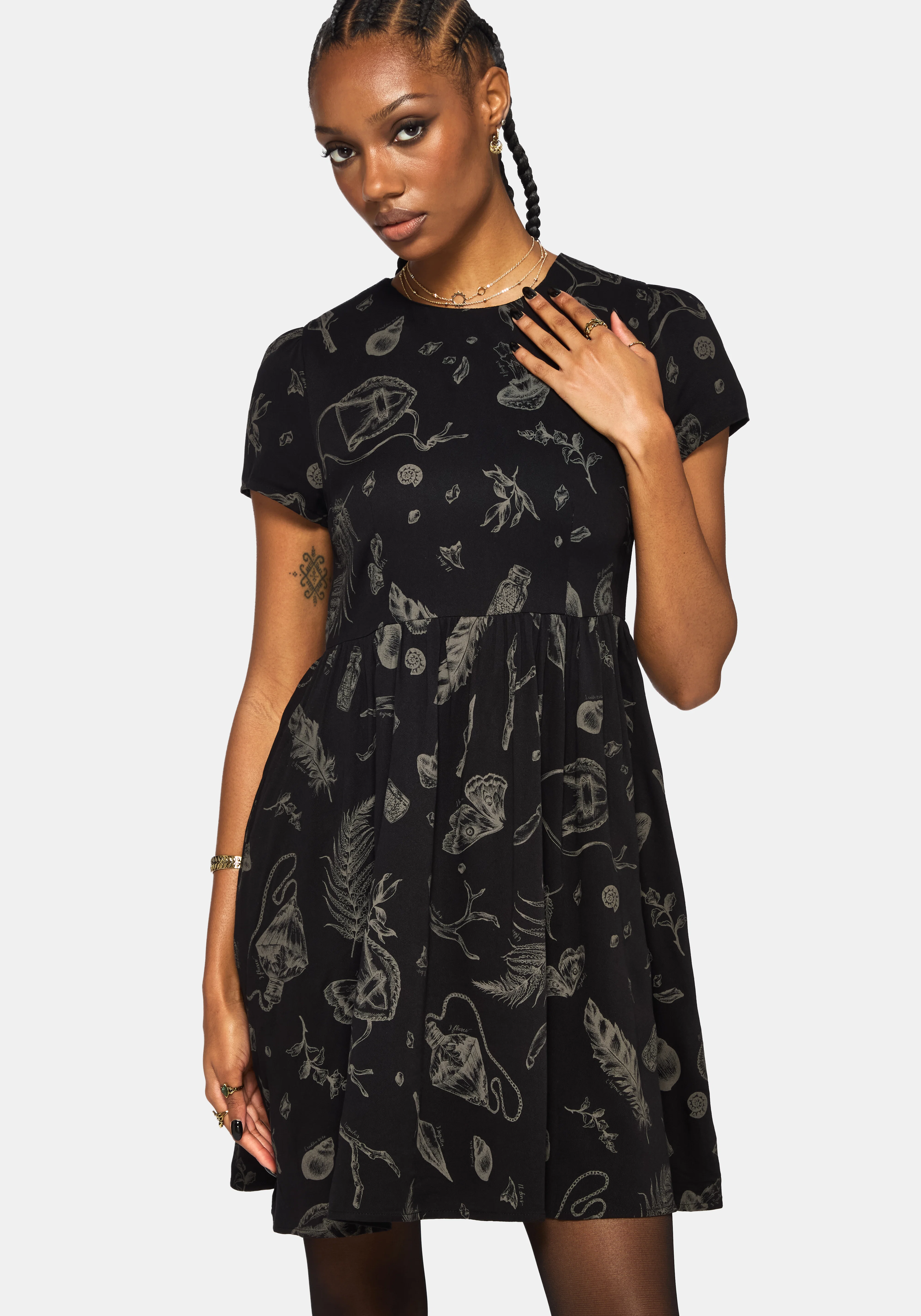 Helena Highland Foraging Mini Skater Dress - Image 5
