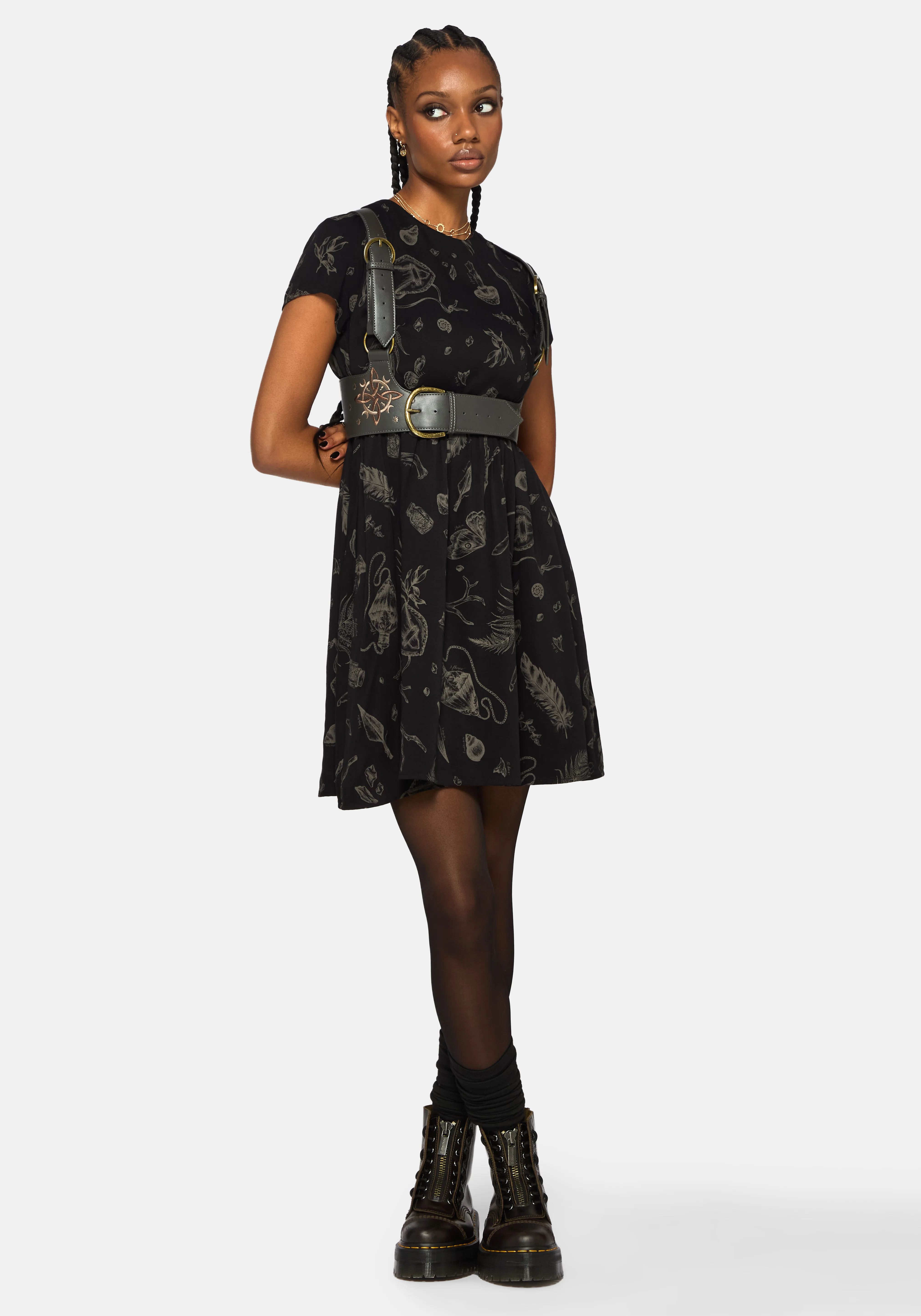 Helena Highland Foraging Mini Skater Dress - Image 6