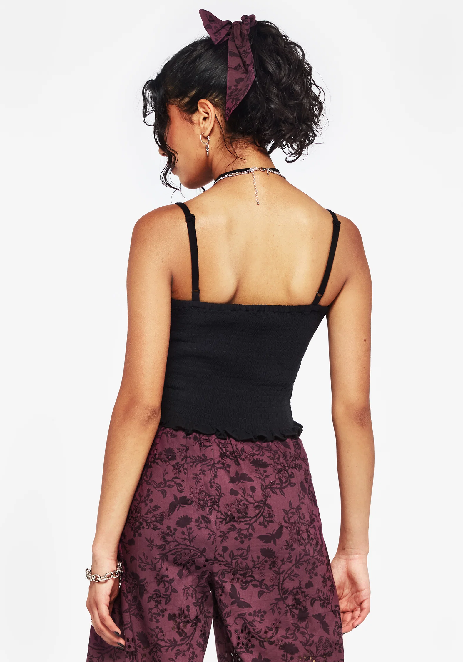 Helia Cotton Shirred Cami Top - Image 3