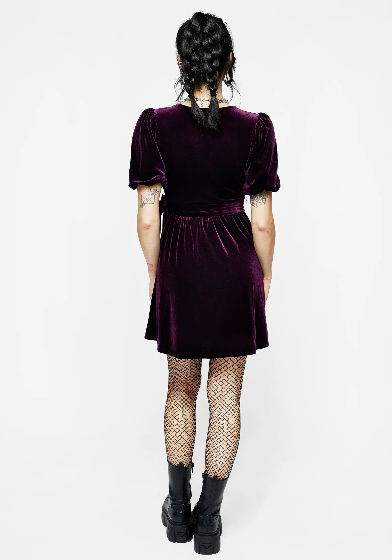 Hera Embroidered Mini Wrap Dress - Image 3