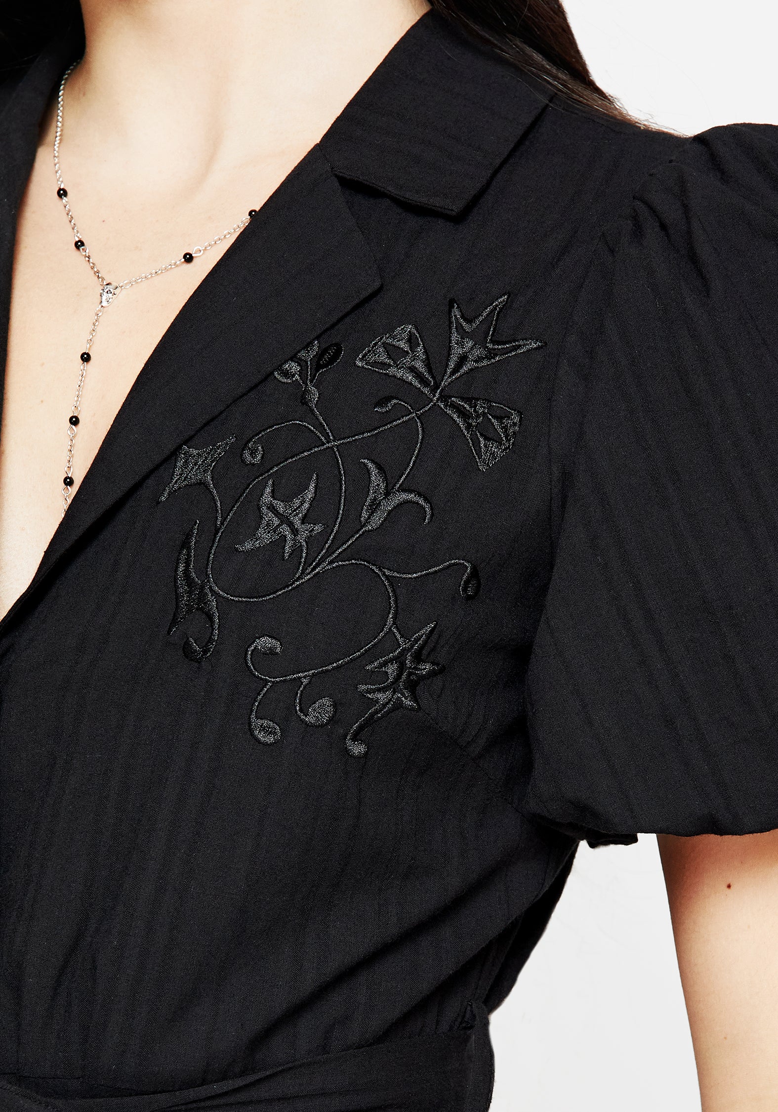 Herbalist Embroidered Mini Shirt Dress - Image 2