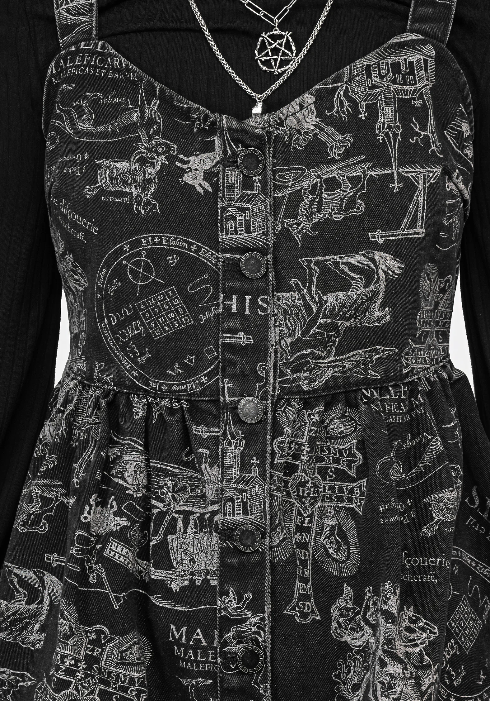 Heresy Button Up Mini Apron Dress - Image 2
