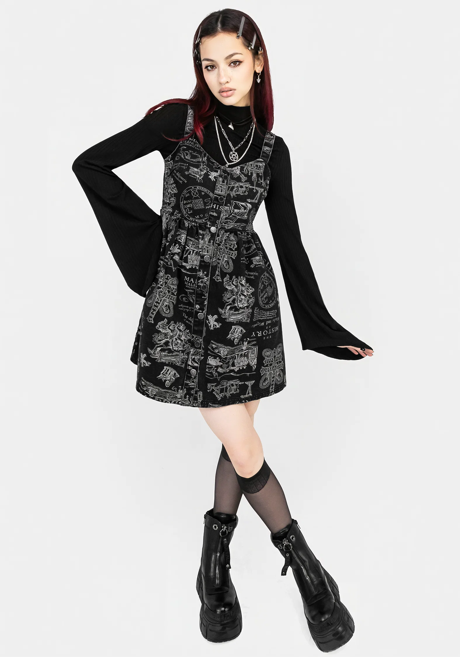 Heresy Button Up Mini Apron Dress - Image 6