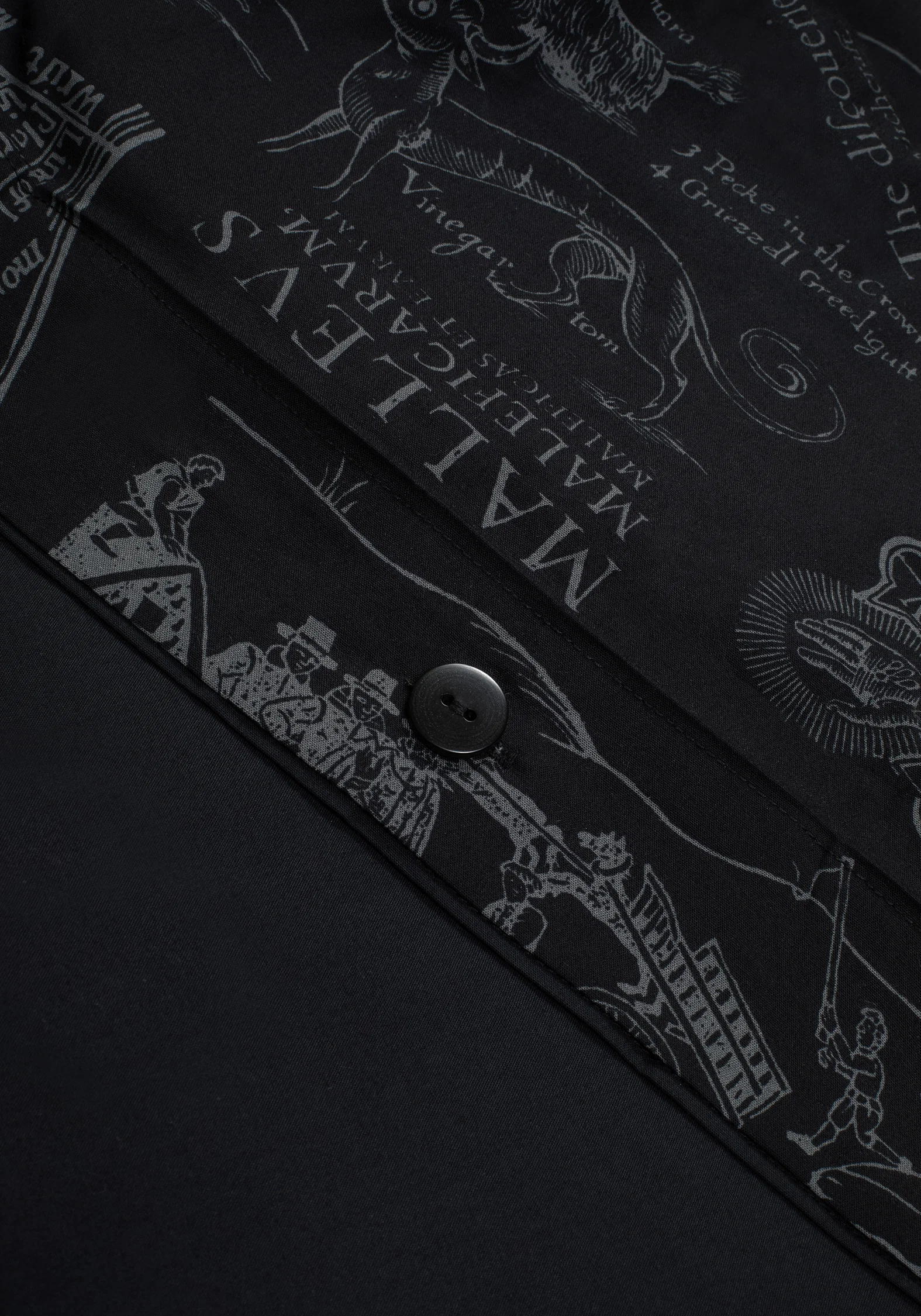 Heresy Woodcut Print Cotton Bedding Set - King - Image 5
