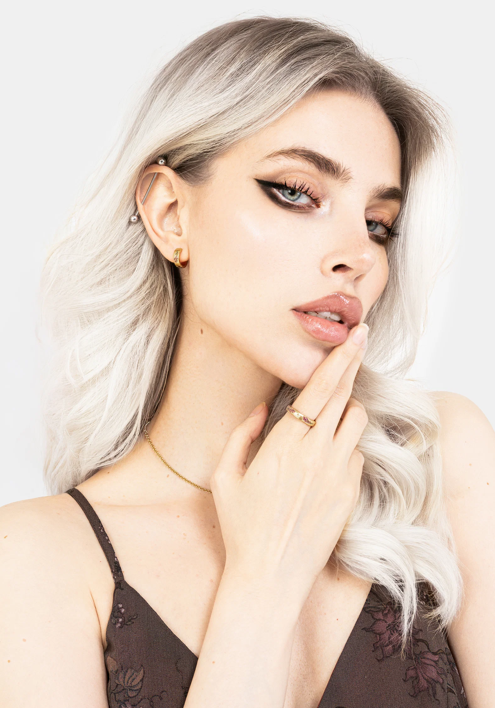 Hermia Foxglove Hoop Earrings - Image 8